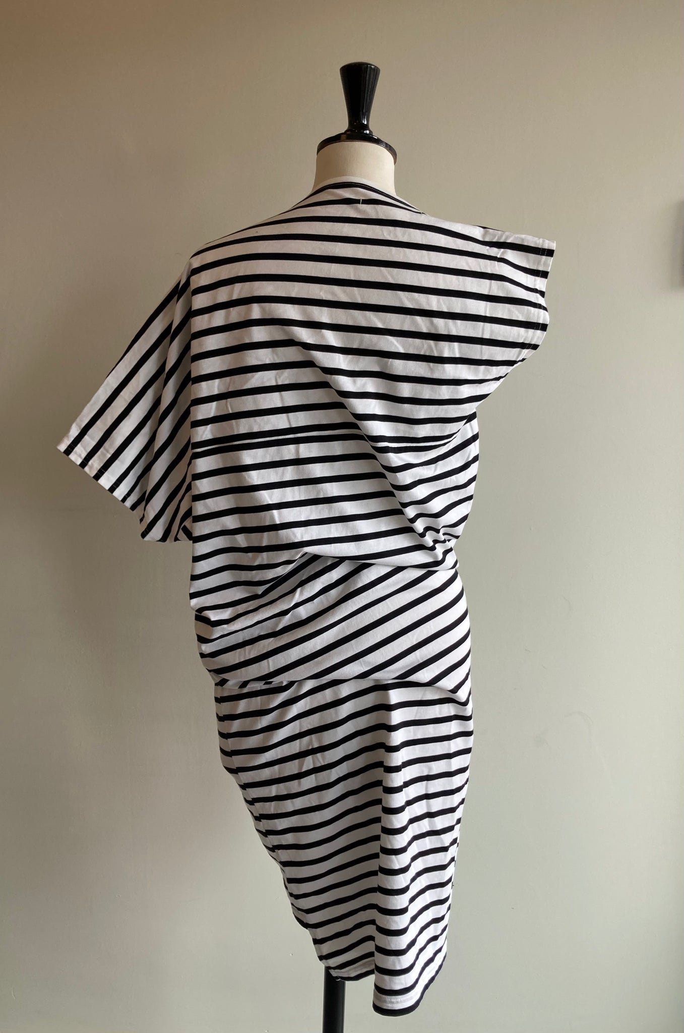 Striped Asymmetrical Dress