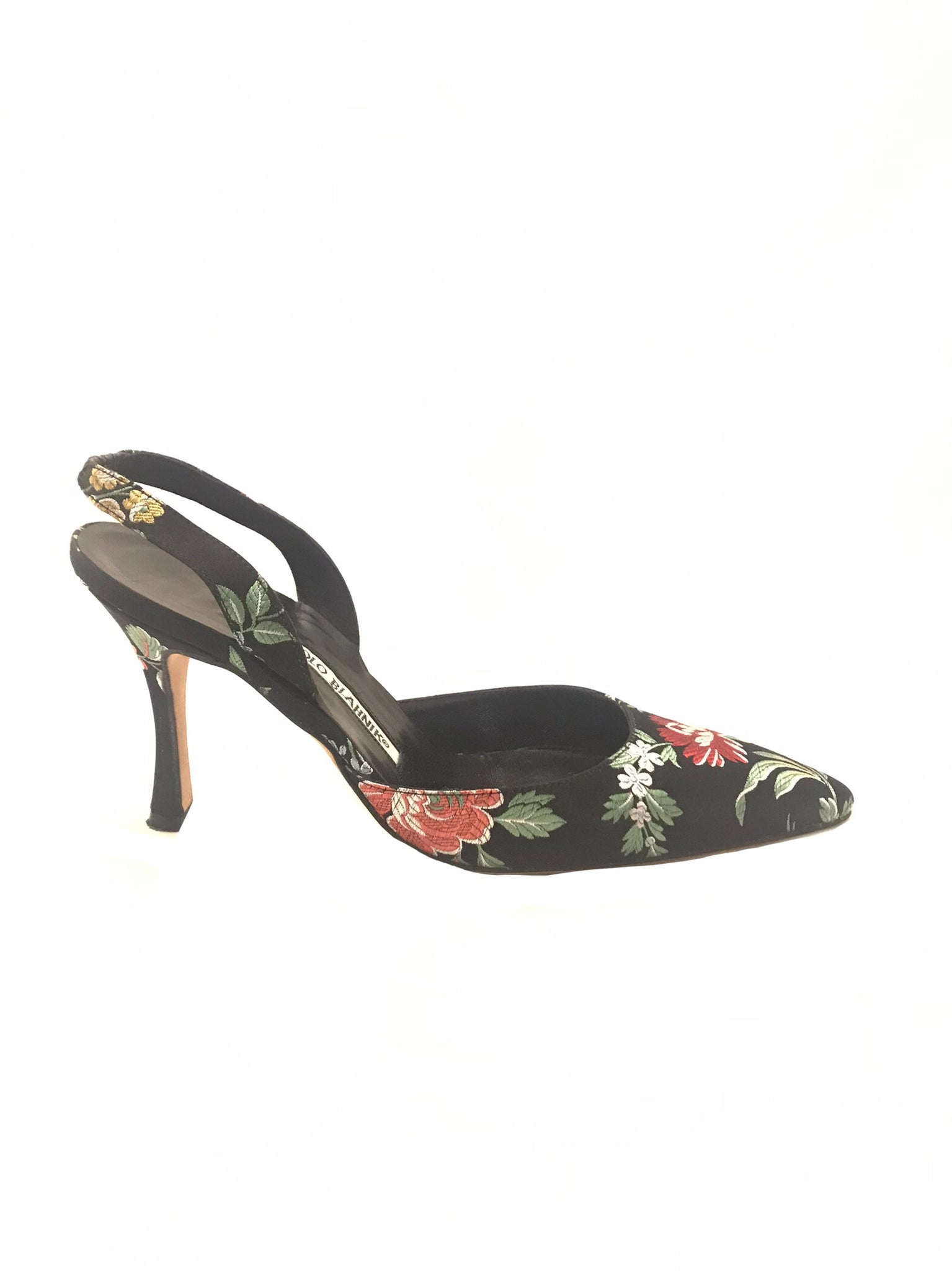 Satin Fab Flower Heels