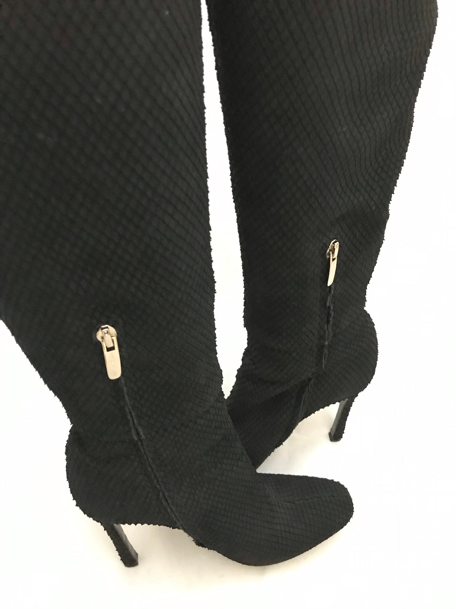 Isabella's Wardrobe Sergio Rossi Snakeskin Knee High Boots.
