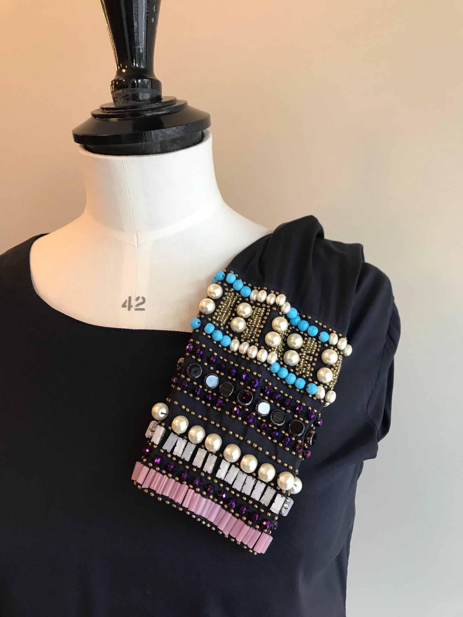 Isabella's Wardrobe Bastyan Beaded Silk Top.