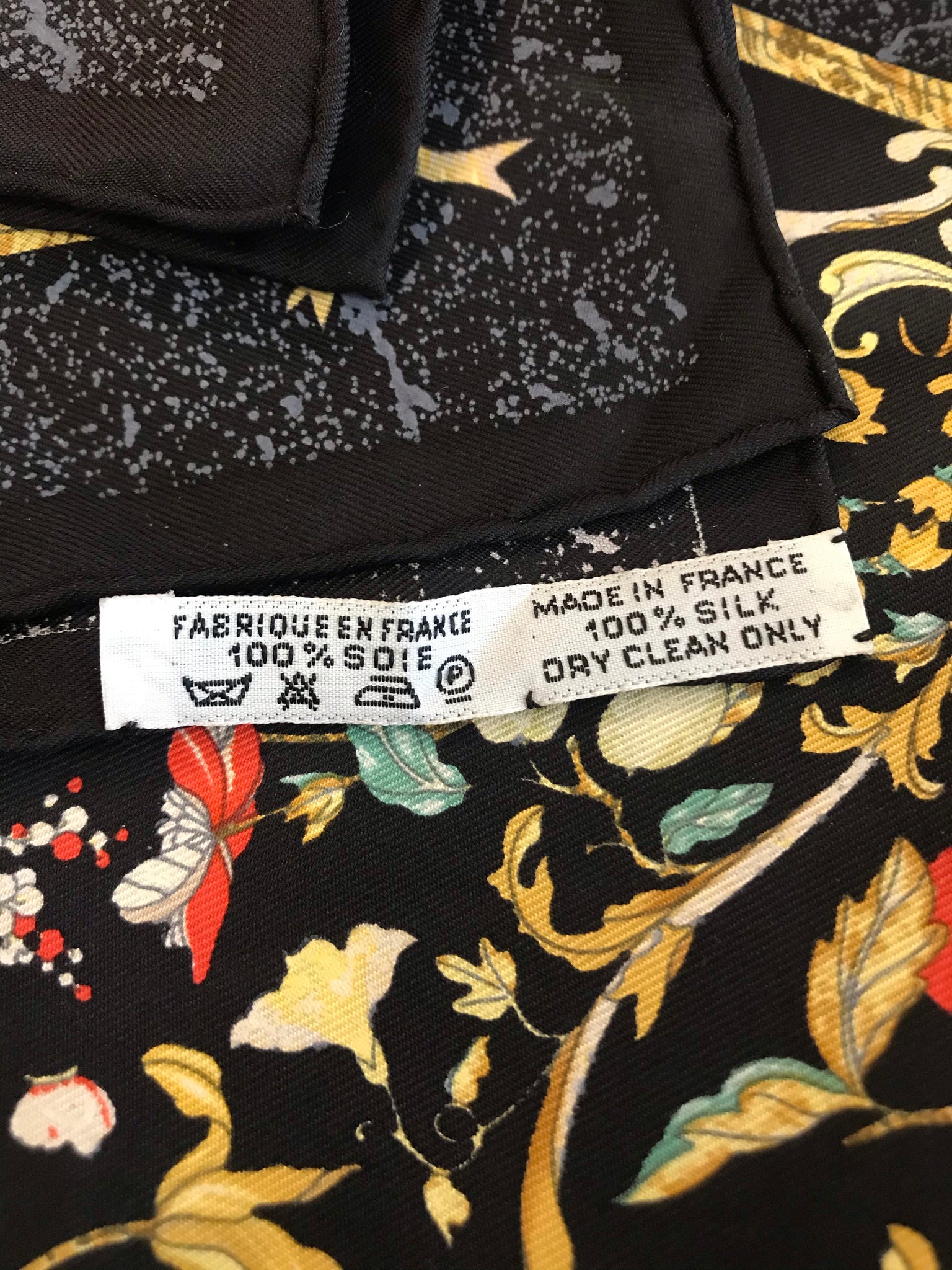 Isabella's Wardrobe Hermes Pierres d'Orient et d'Occident Pocket Square.