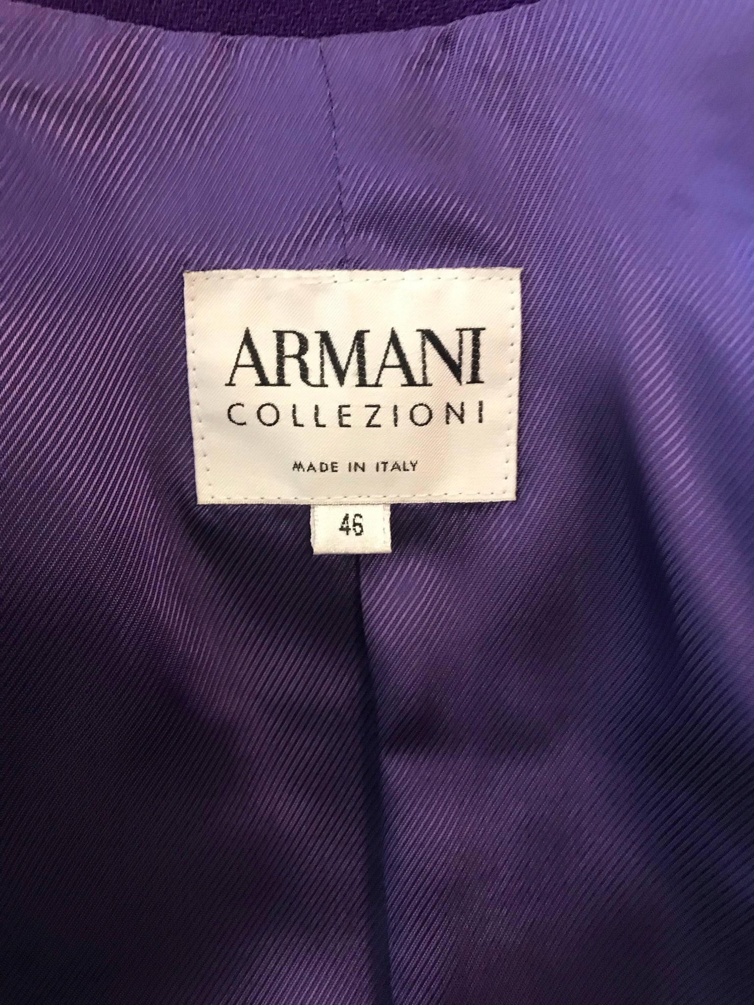 Isabella's Wardrobe Armani Collezioni Wool Jacket with Patent Trim.