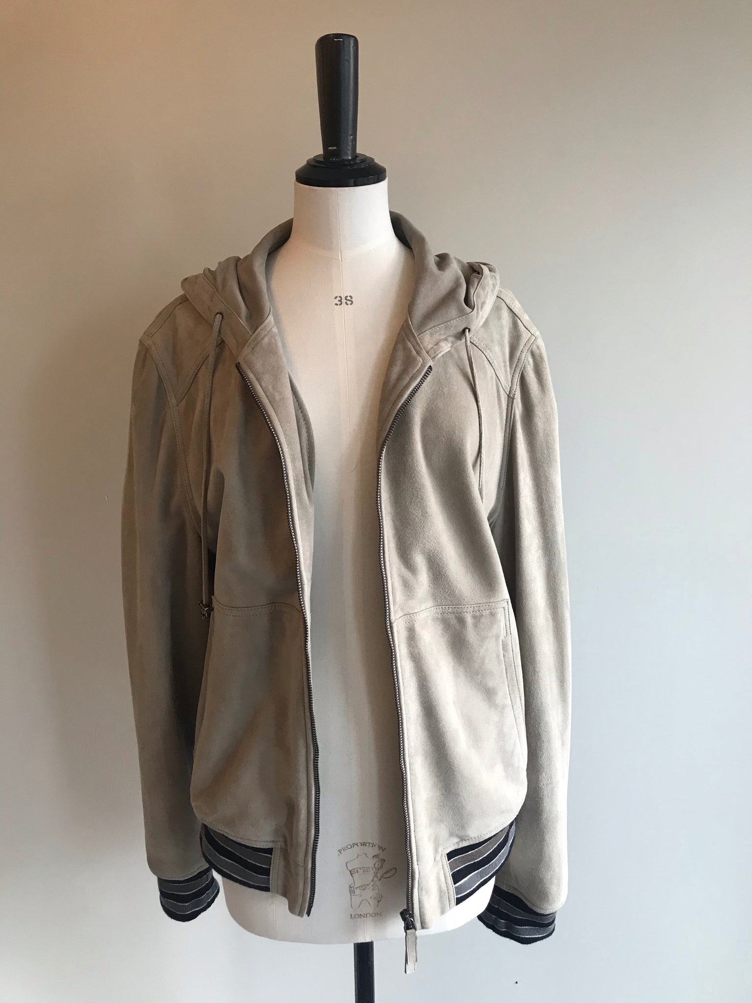 Isabella's Wardrobe Emporio Armani Gents Suede Hooded Jacket.