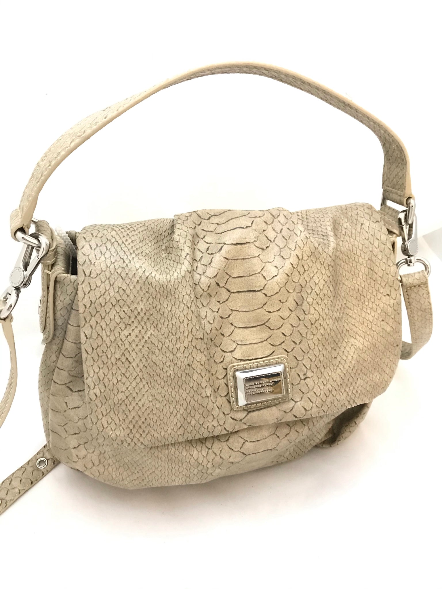Isabella's Wardrobe Marc by Marc Jacobs Mock Snakeskin Satchel Bag.