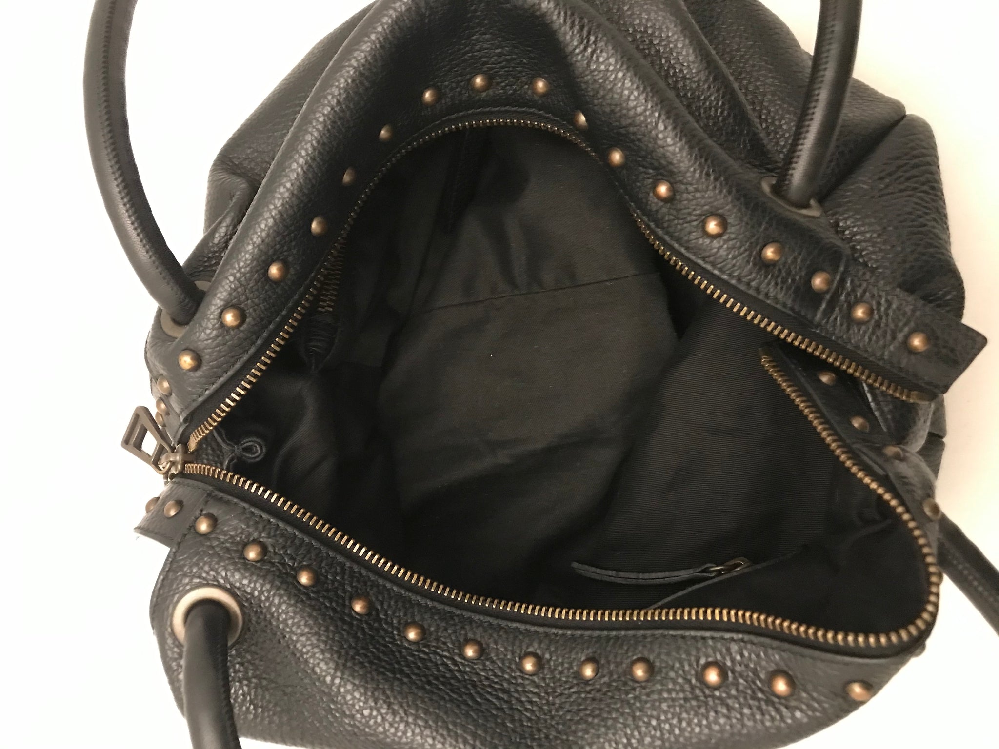 Isabella's Wardrobe Belstaff Studded Shoulder Bag.