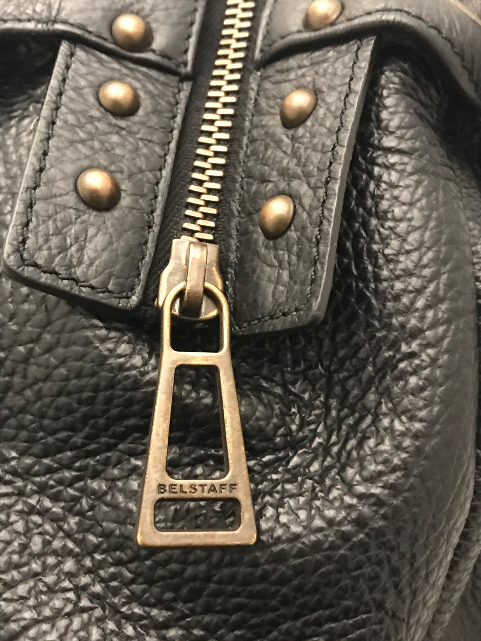 Isabella's Wardrobe Belstaff Studded Shoulder Bag.