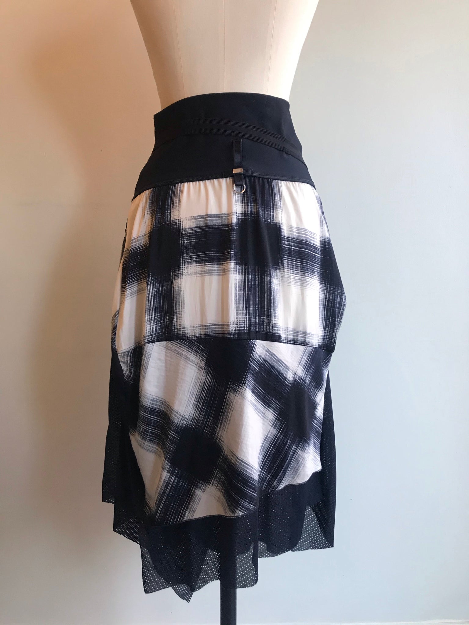 Isabella's Wardrobe HIGH Checkered Asymmetrical Skirt.
