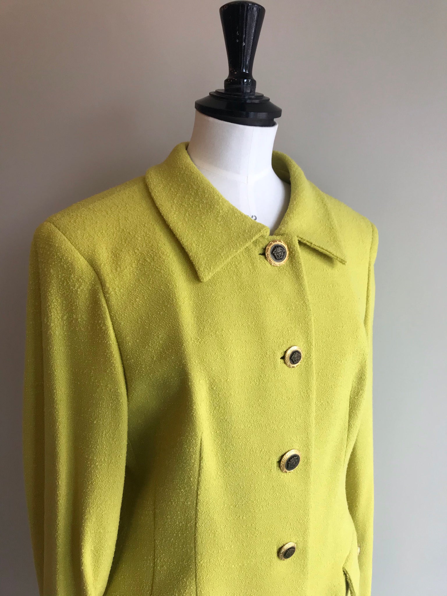 Isabella's Wardrobe Gianni Versace Vintage Wool Skirt Suit.