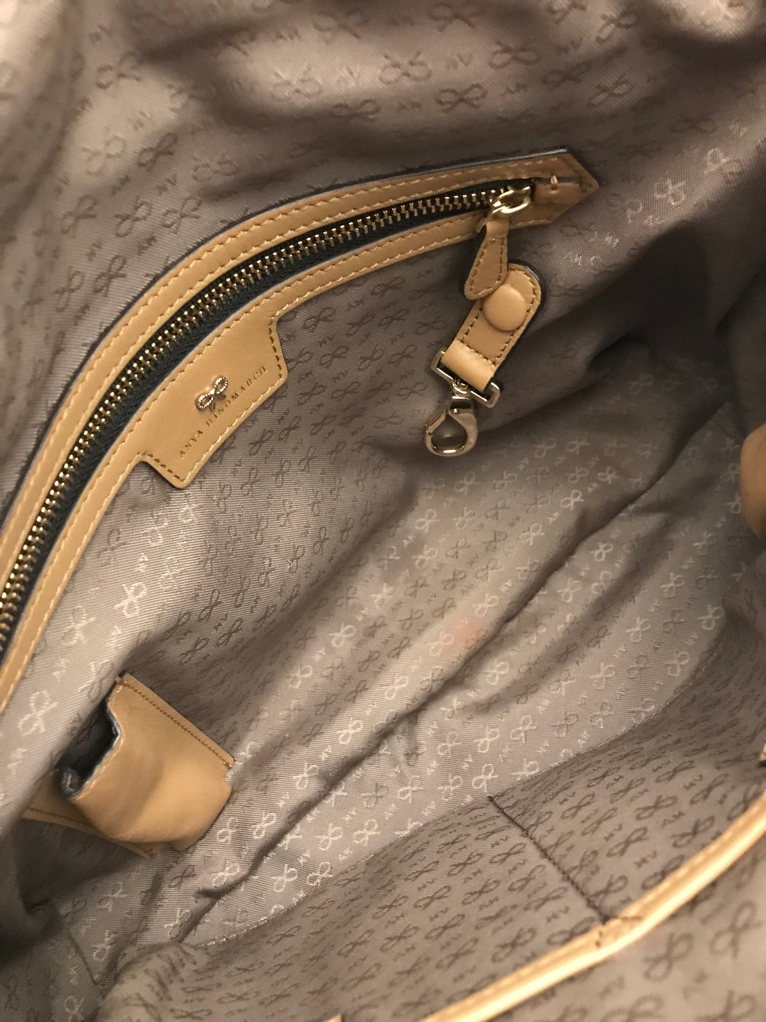 Isabella's Wardrobe Anya Hindmarch Maxi Zip Satchel Bag.