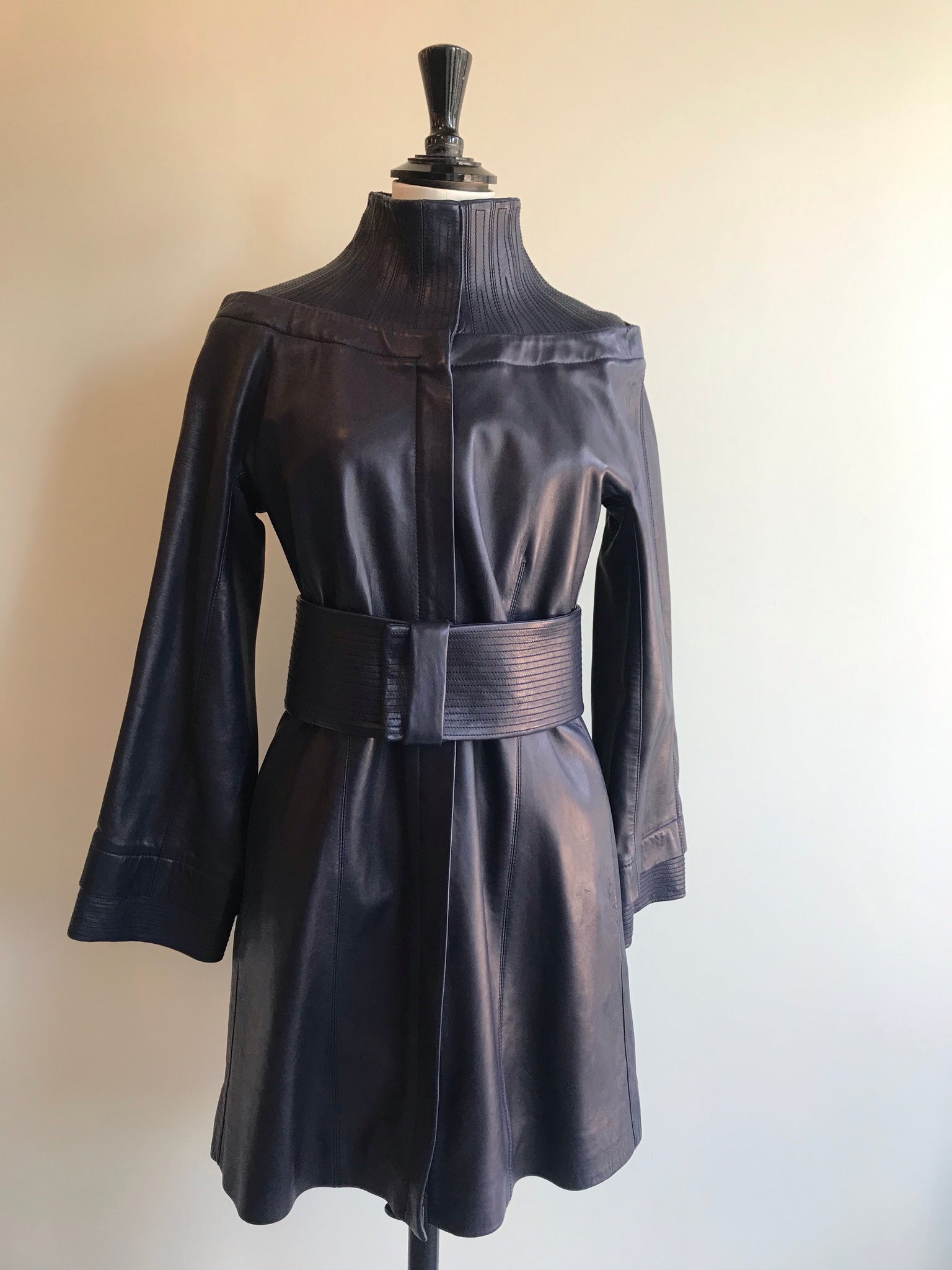 Isabella's Wardrobe Amanda Wakeley Leather Coat.