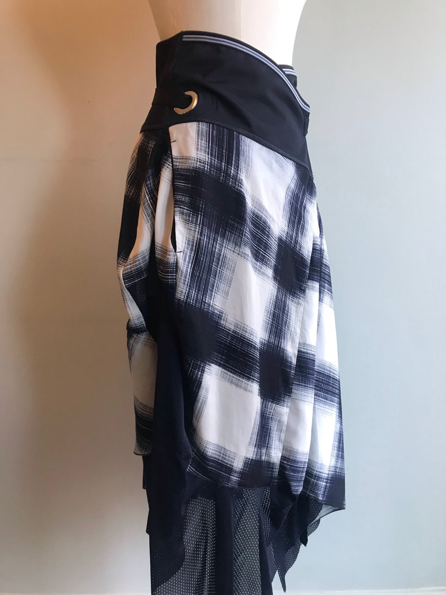Isabella's Wardrobe HIGH Checkered Asymmetrical Skirt.