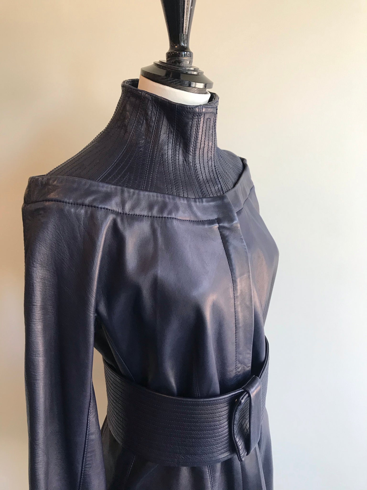 Isabella's Wardrobe Amanda Wakeley Leather Coat.