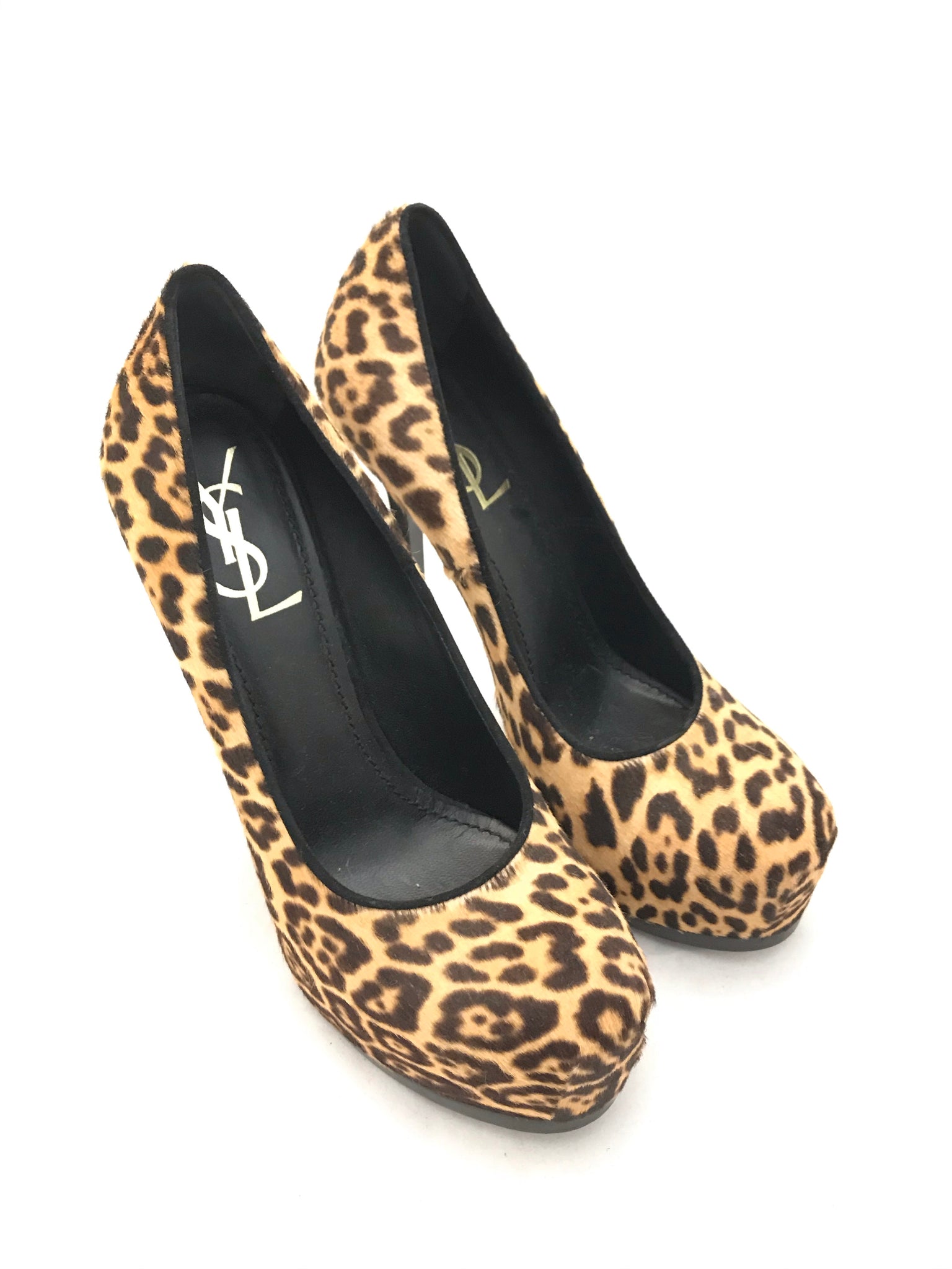 Isabella's Wardrobe Yves Saint Laurent Leopard Print Tribtoo 150 Heels.