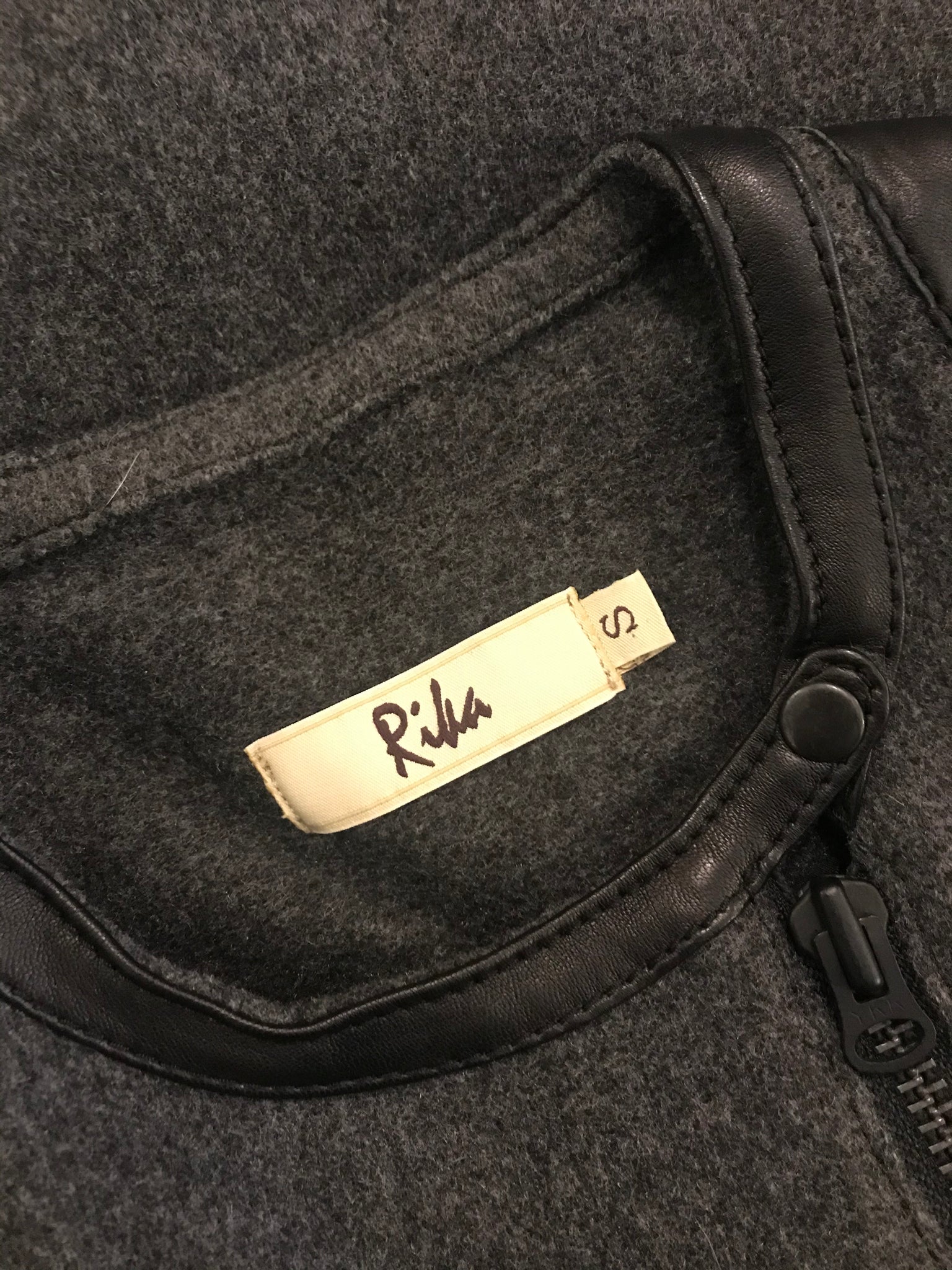 Isabella's Wardrobe Rika Wool and Lambskin Leather Jacket.