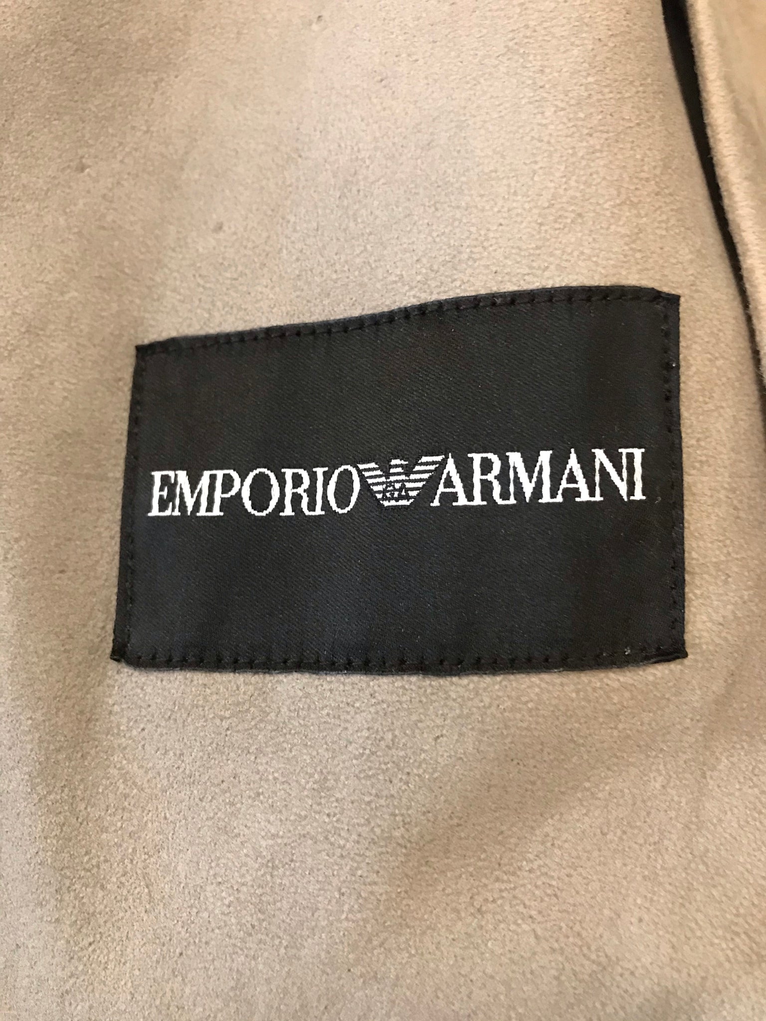 Isabella's Wardrobe Emporio Armani Gents Suede Hooded Jacket.