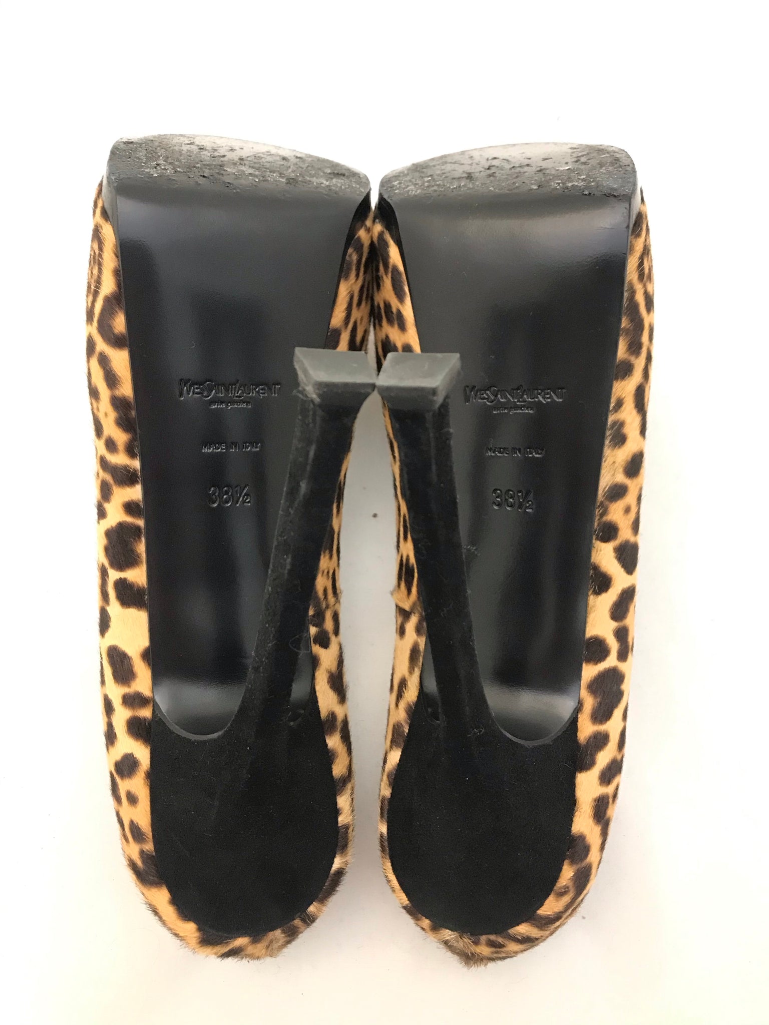 Isabella's Wardrobe Yves Saint Laurent Leopard Print Tribtoo 150 Heels.
