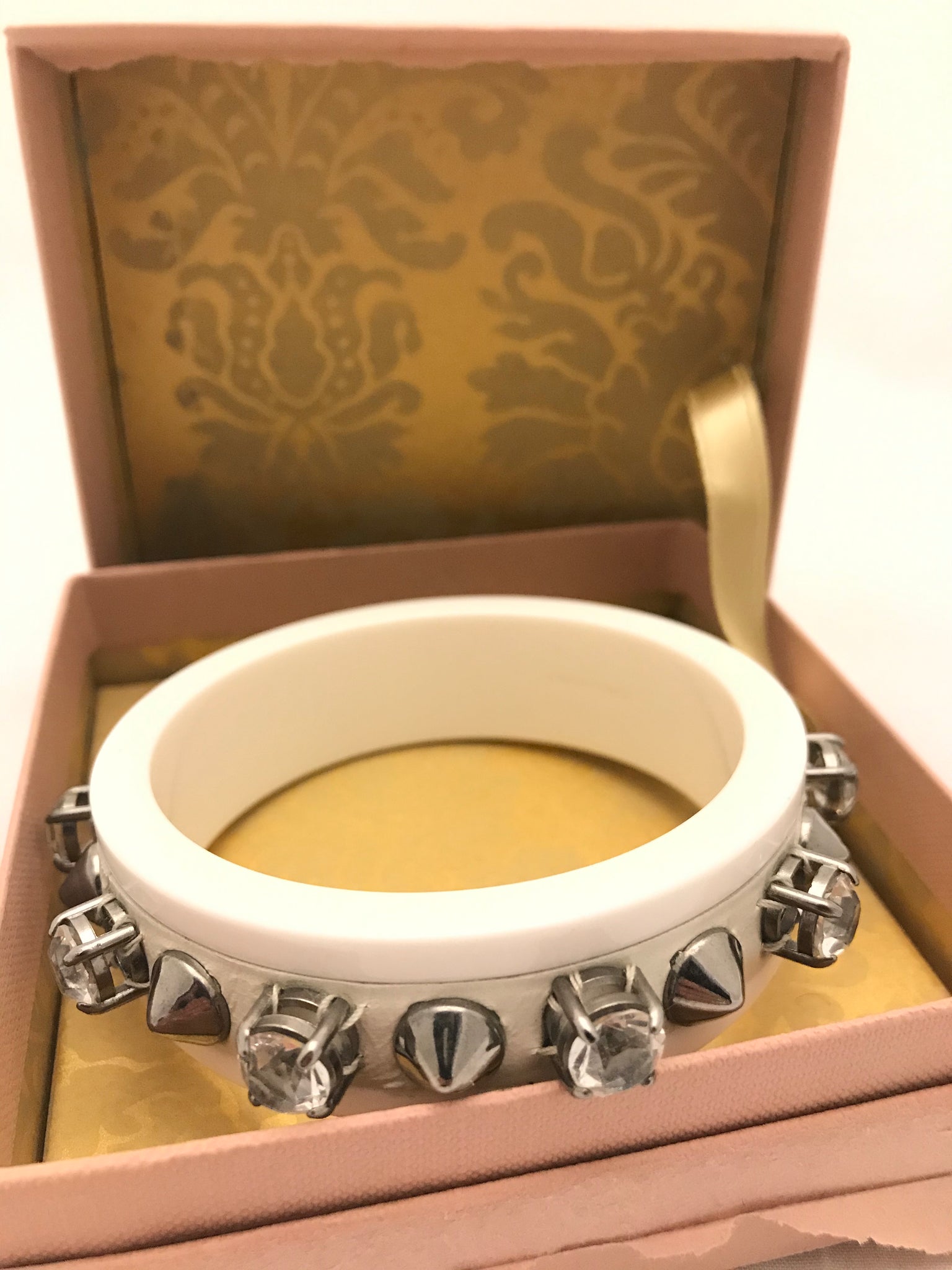 Isabella's Wardrobe Miu Miu Plastic Embellished Bangle.