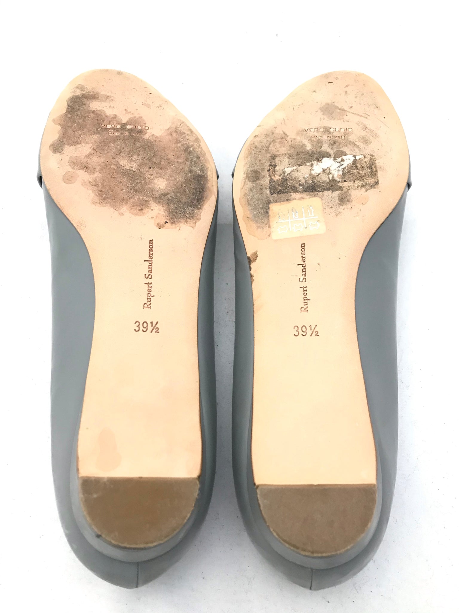 Isabella's Wardrobe Rupert Sanderson Patent Open Toe Flats.