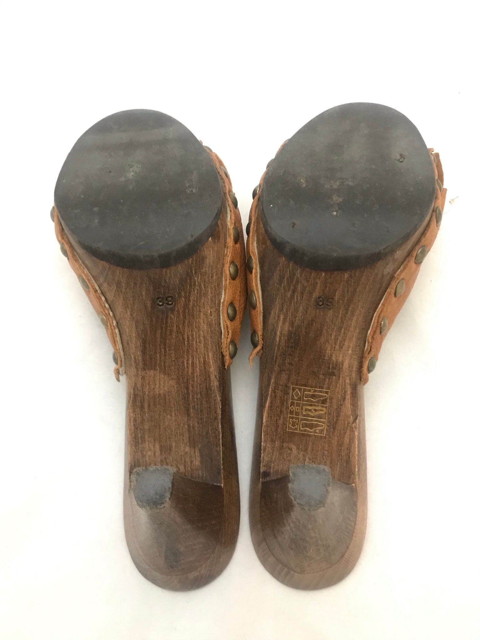 Isabella's Wardrobe Miu Miu Bufalo Ribbon Wooden Clogs.