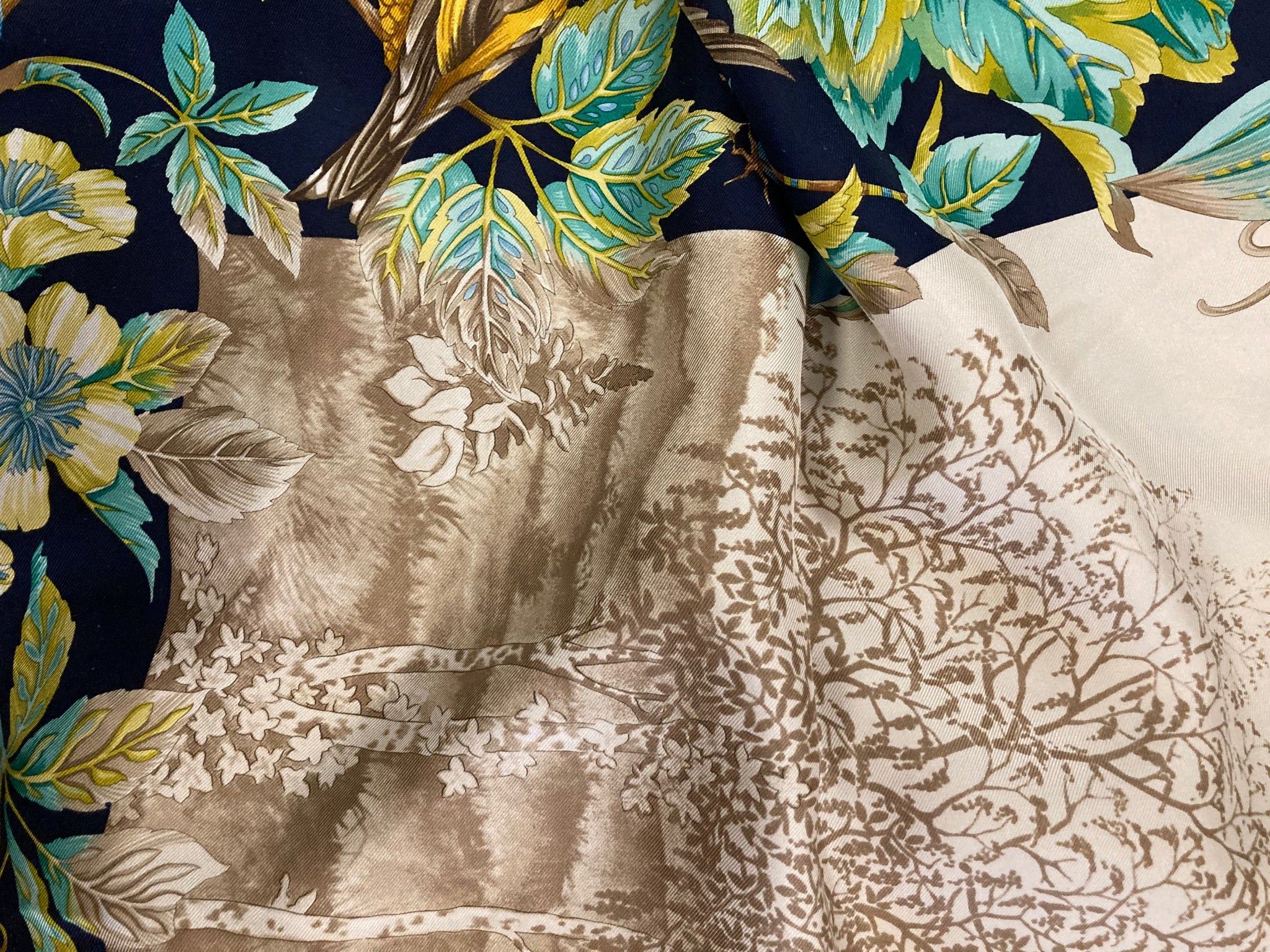Silk Floral Scarf