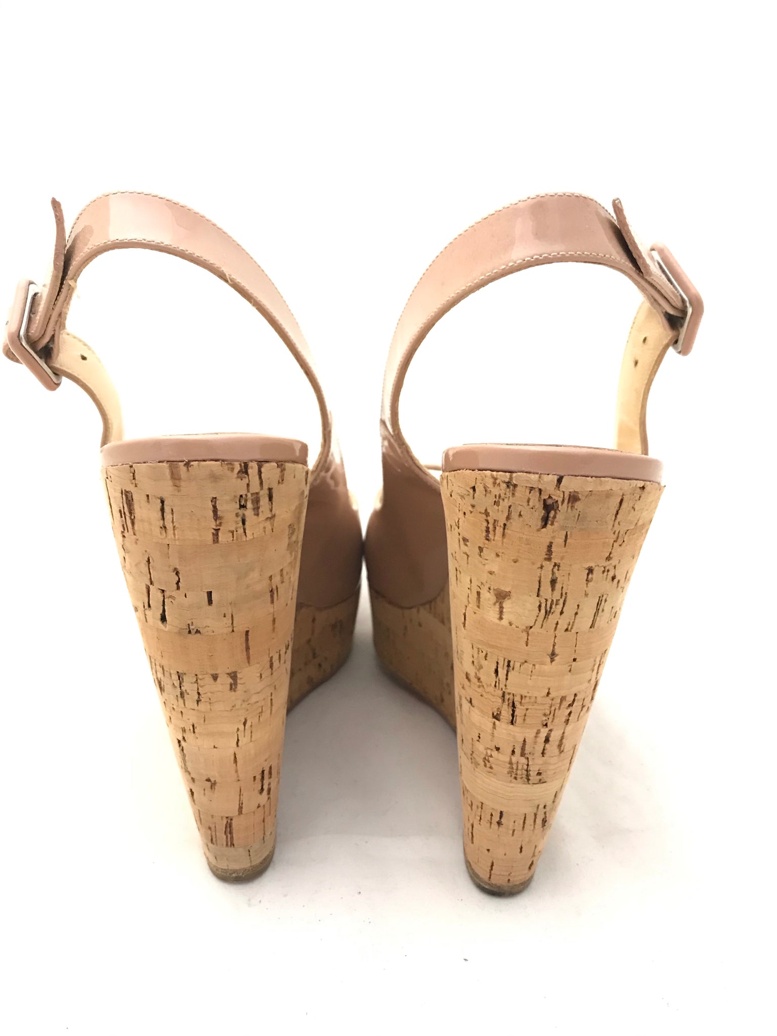 Isabella's Wardrobe Christian Louboutin Patent Cork Wedge.