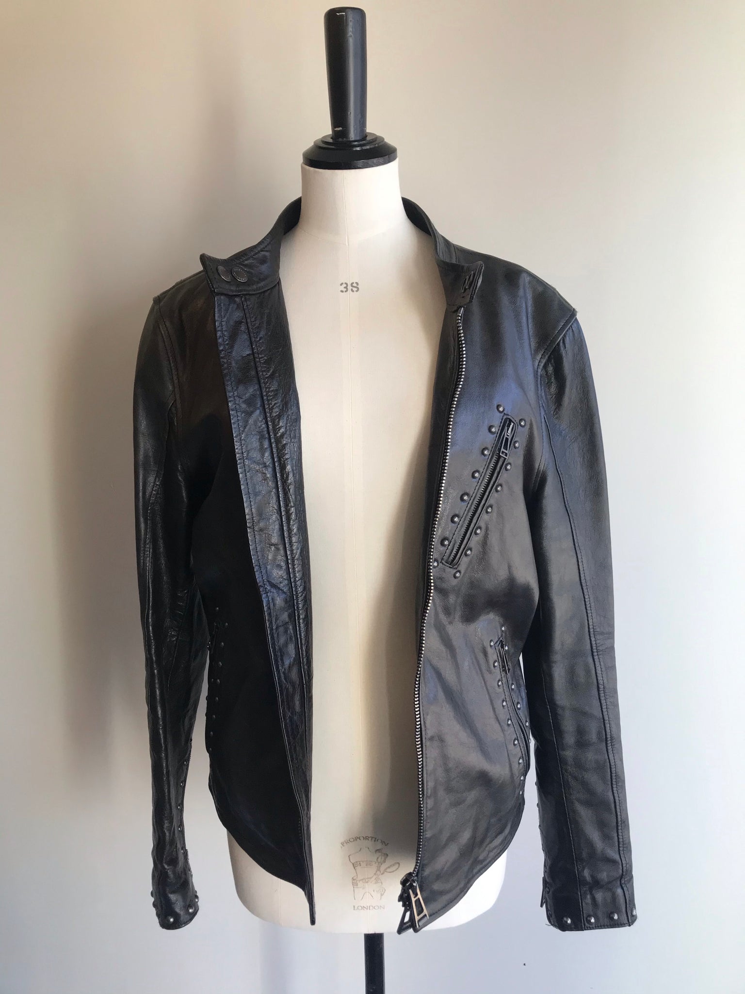 Isabella's Wardrobe Belstaff Gents Studded Leather Jacket.