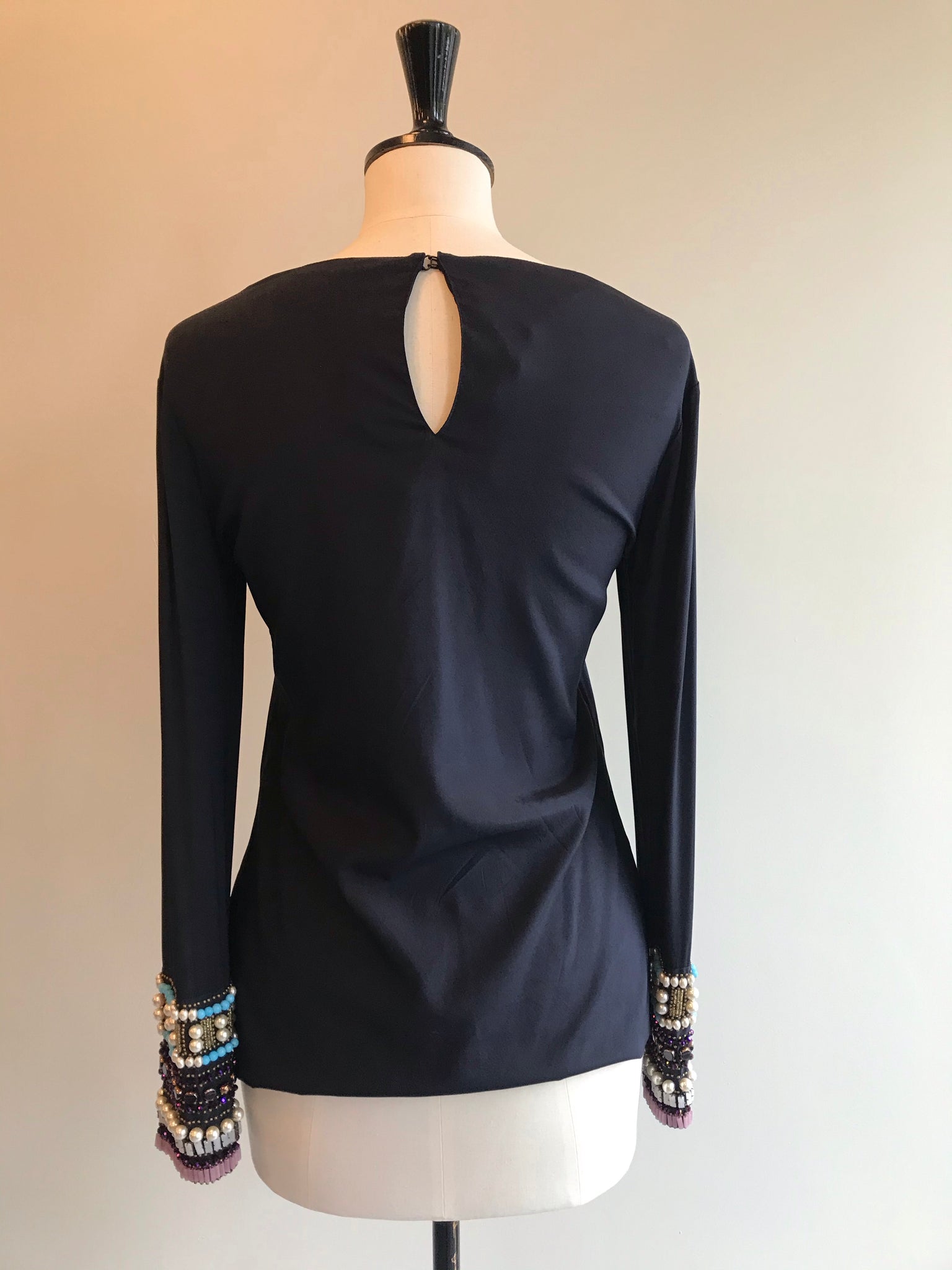 Isabella's Wardrobe Bastyan Beaded Silk Top.
