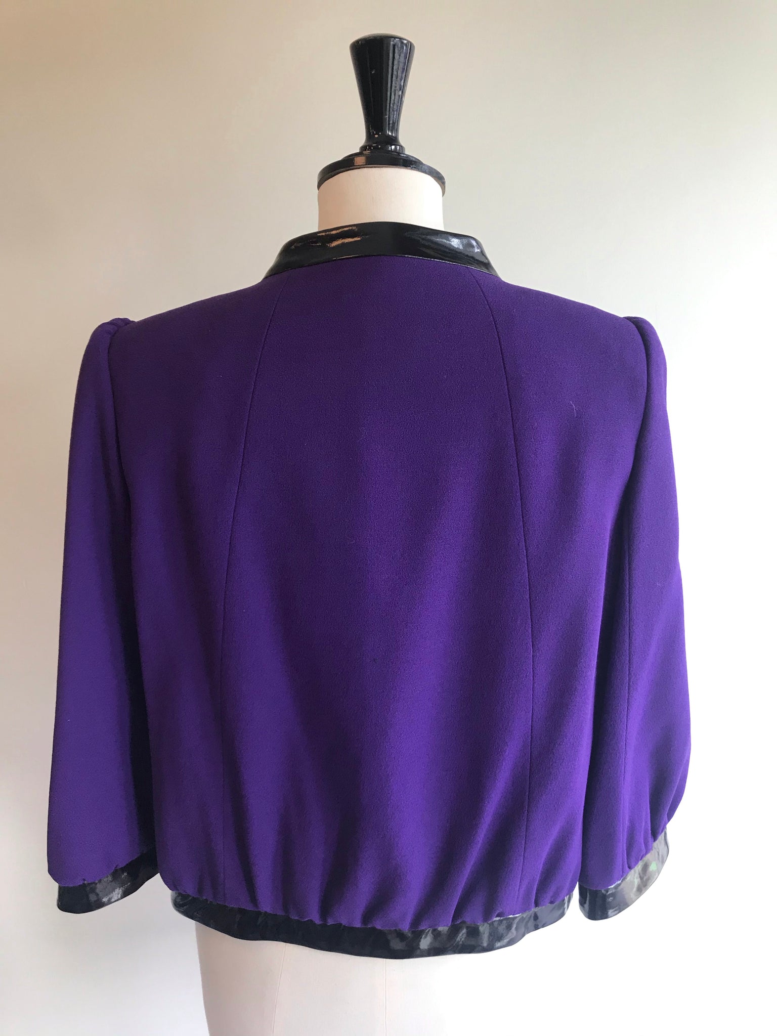 Isabella's Wardrobe Armani Collezioni Wool Jacket with Patent Trim.