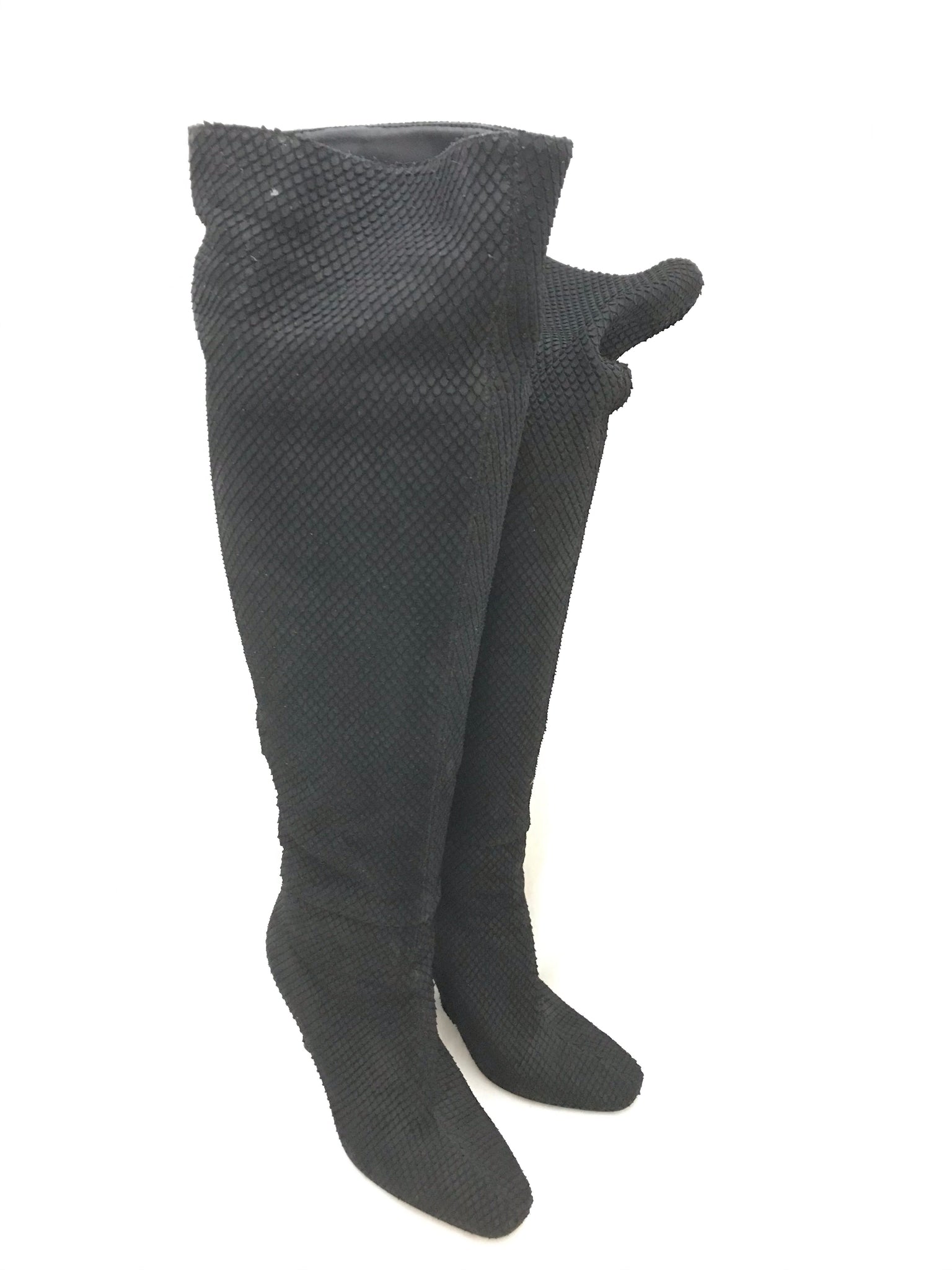Isabella's Wardrobe Sergio Rossi Snakeskin Knee High Boots.