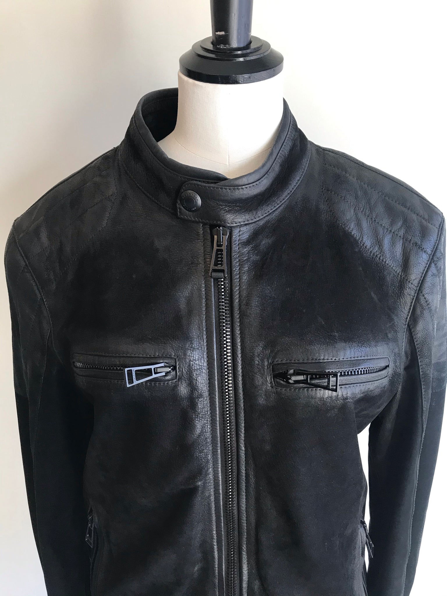 Isabella's Wardrobe Belstaff Gents Distressed Leather Jacket.