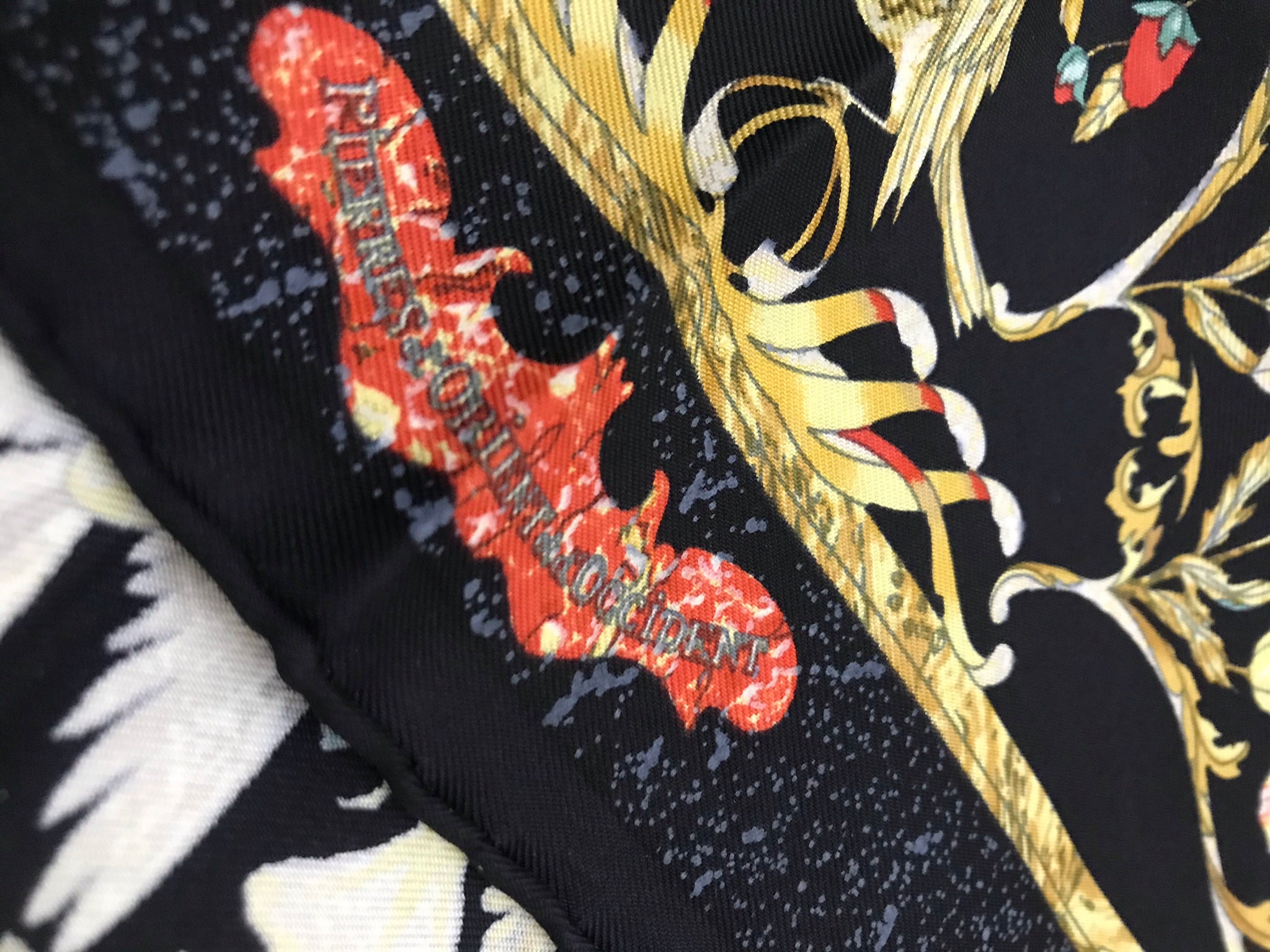 Isabella's Wardrobe Hermes Pierres d'Orient et d'Occident Pocket Square.
