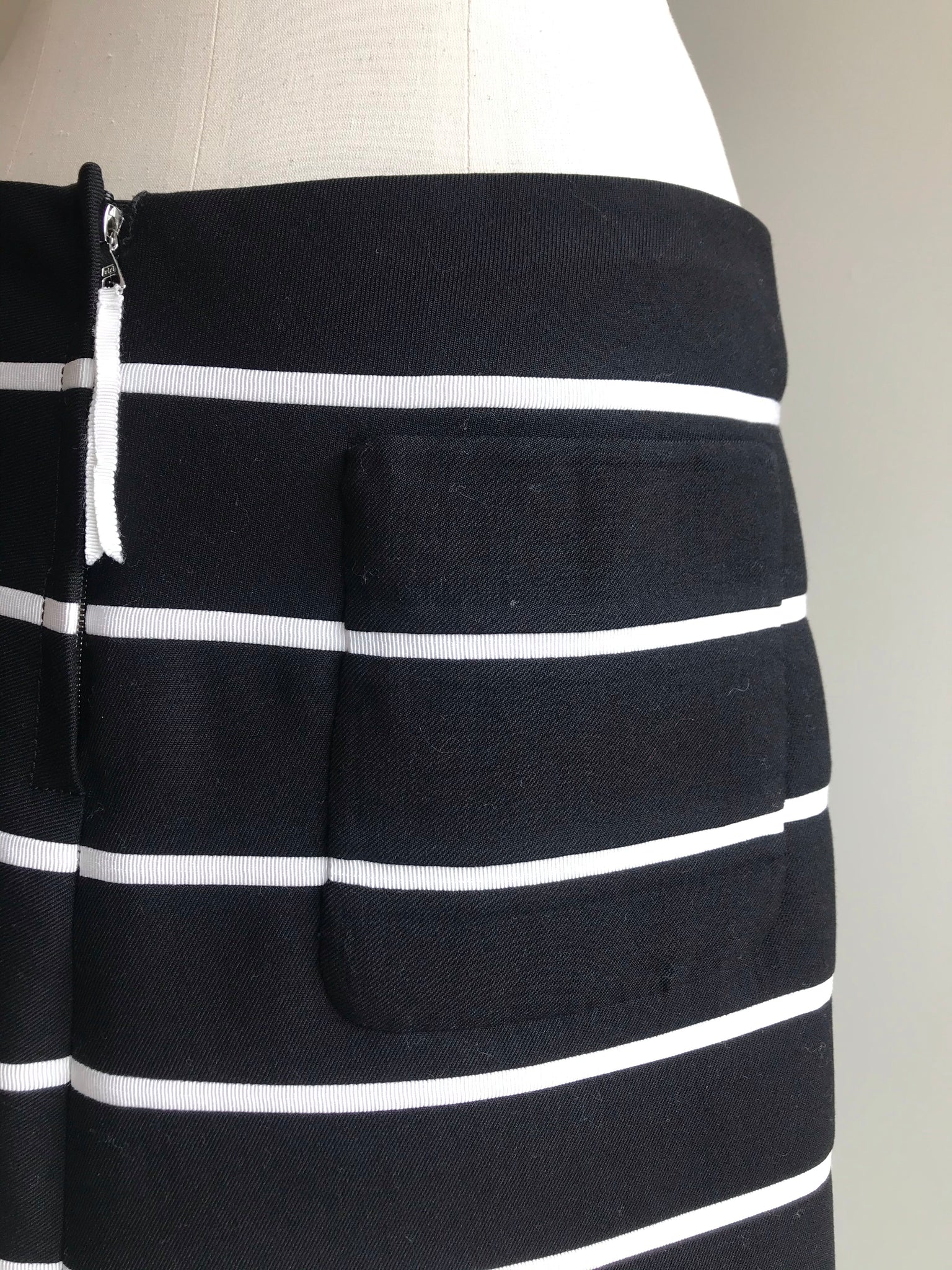Isabella's Wardrobe Marc Jacobs Wool Striped Skirt.