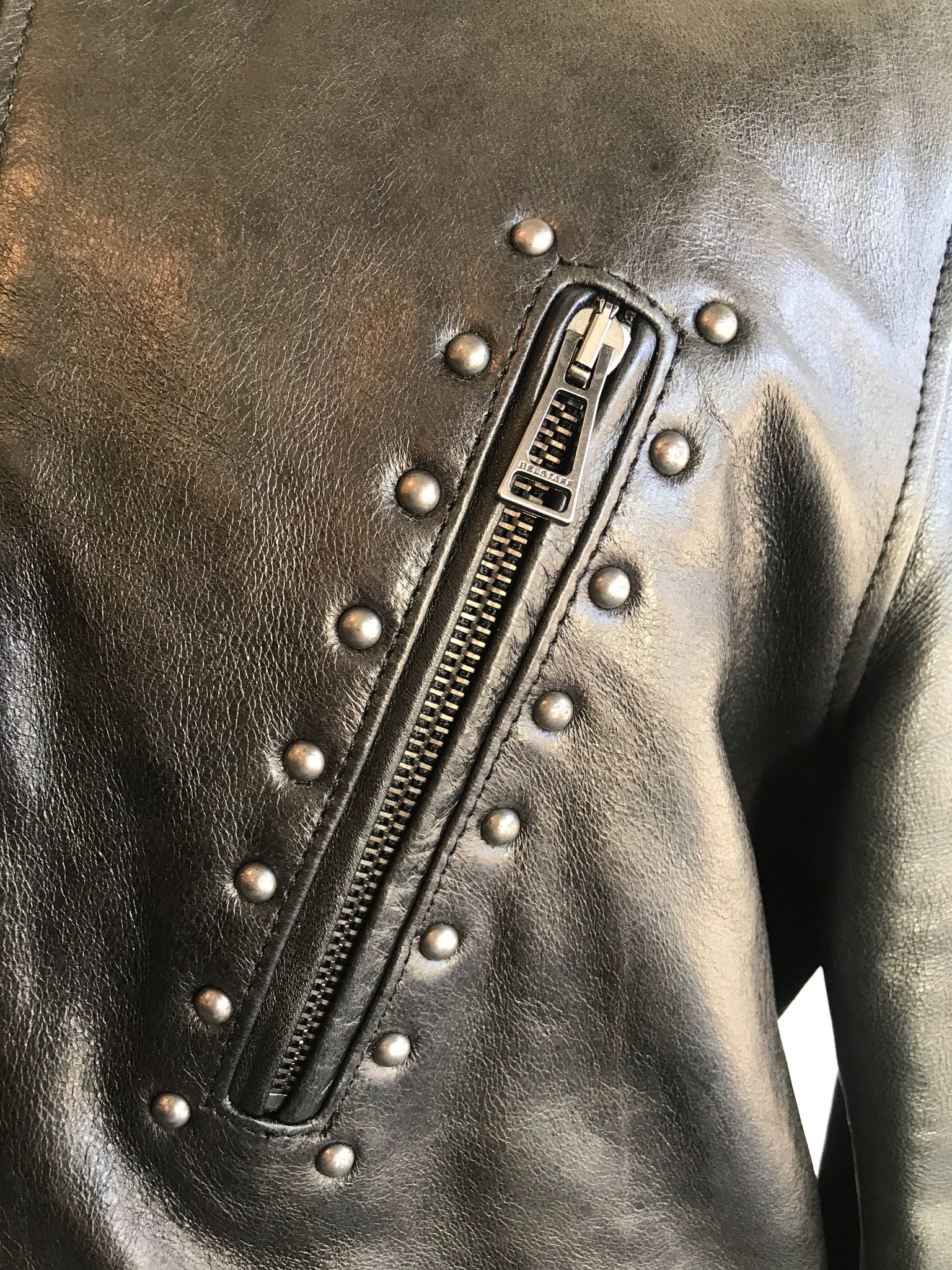 Isabella's Wardrobe Belstaff Gents Studded Leather Jacket.