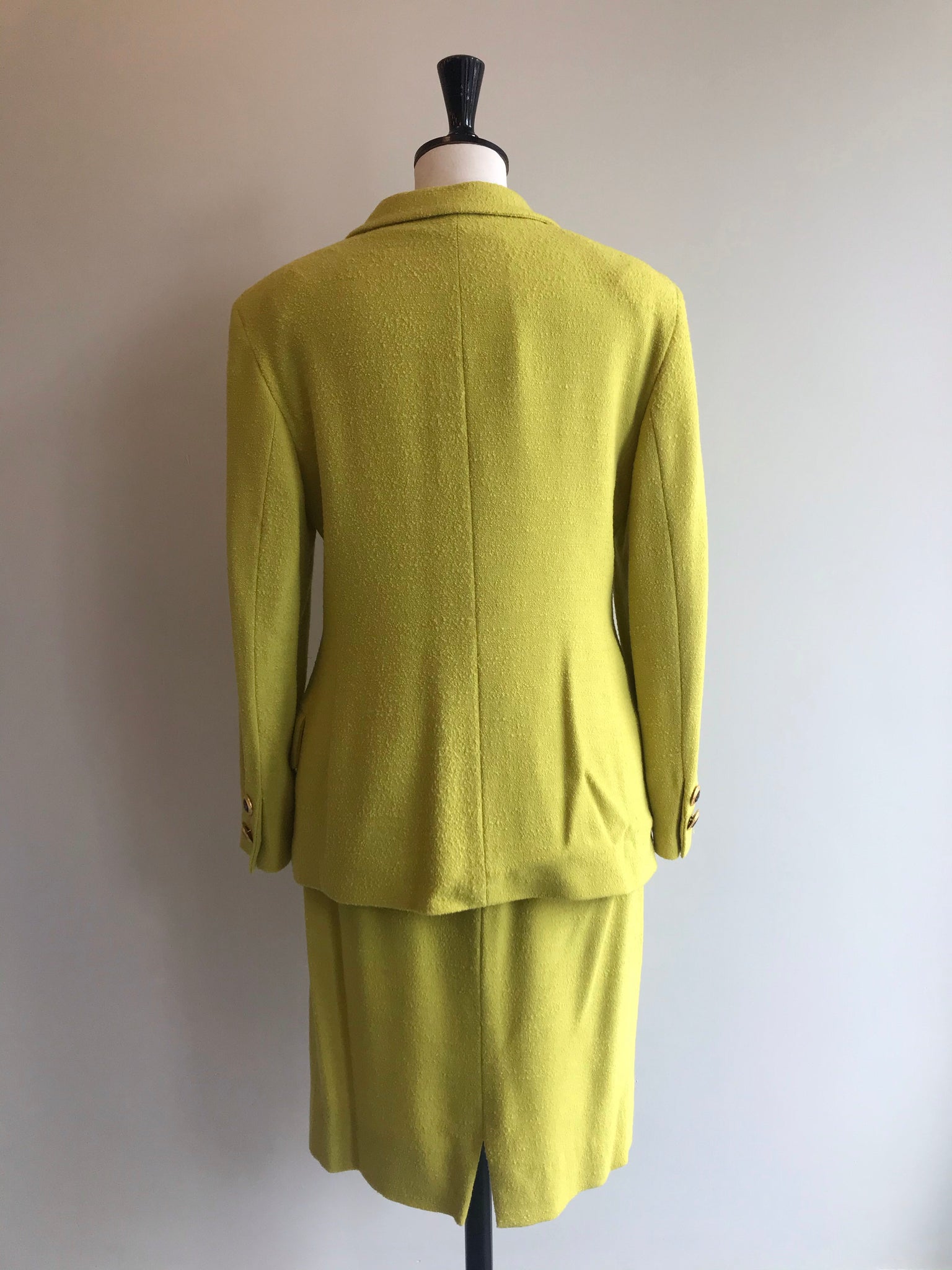 Isabella's Wardrobe Gianni Versace Vintage Wool Skirt Suit.