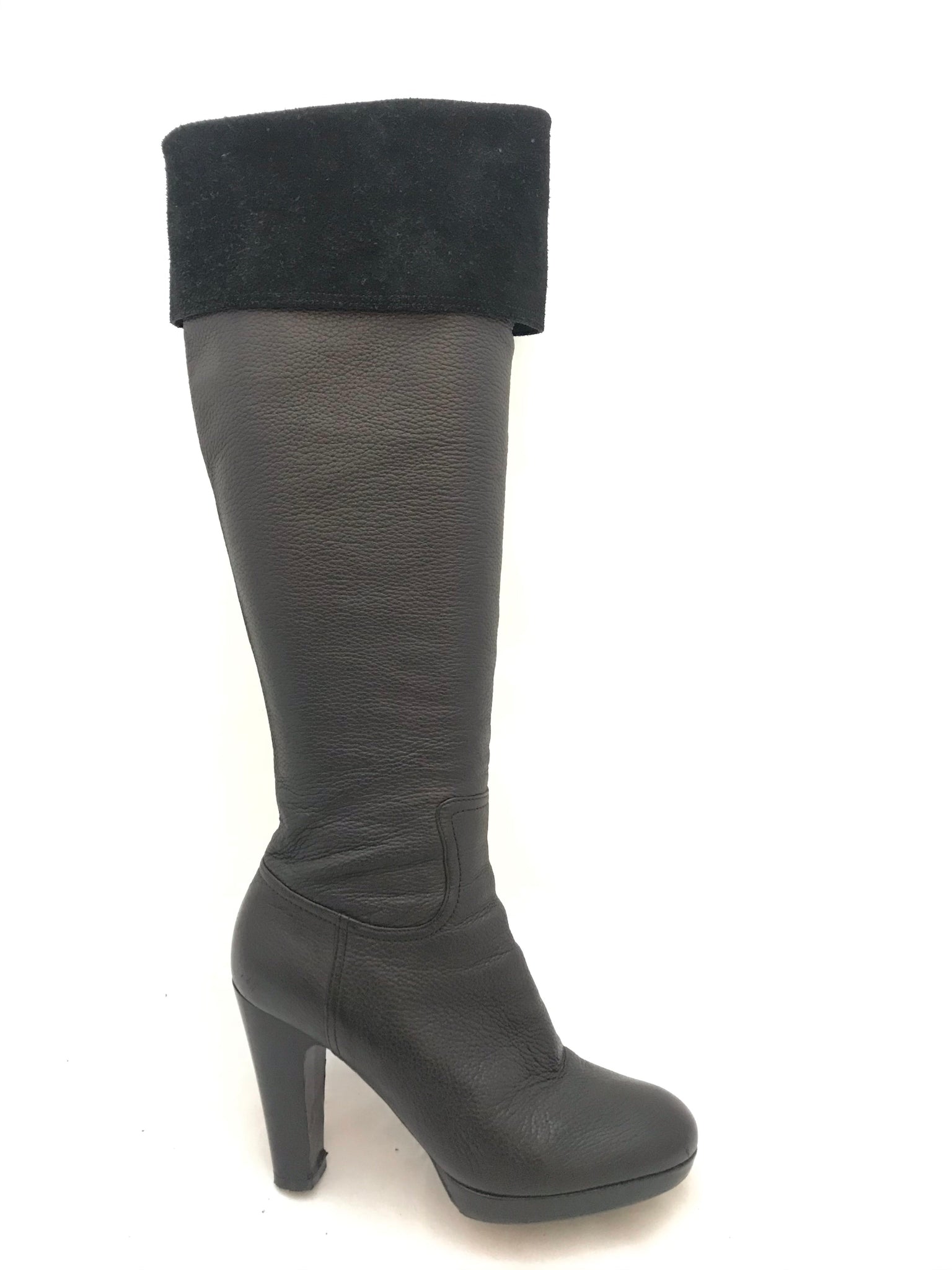 Isabella's Wardrobe Miu Miu Fold Over Knee High Boots.