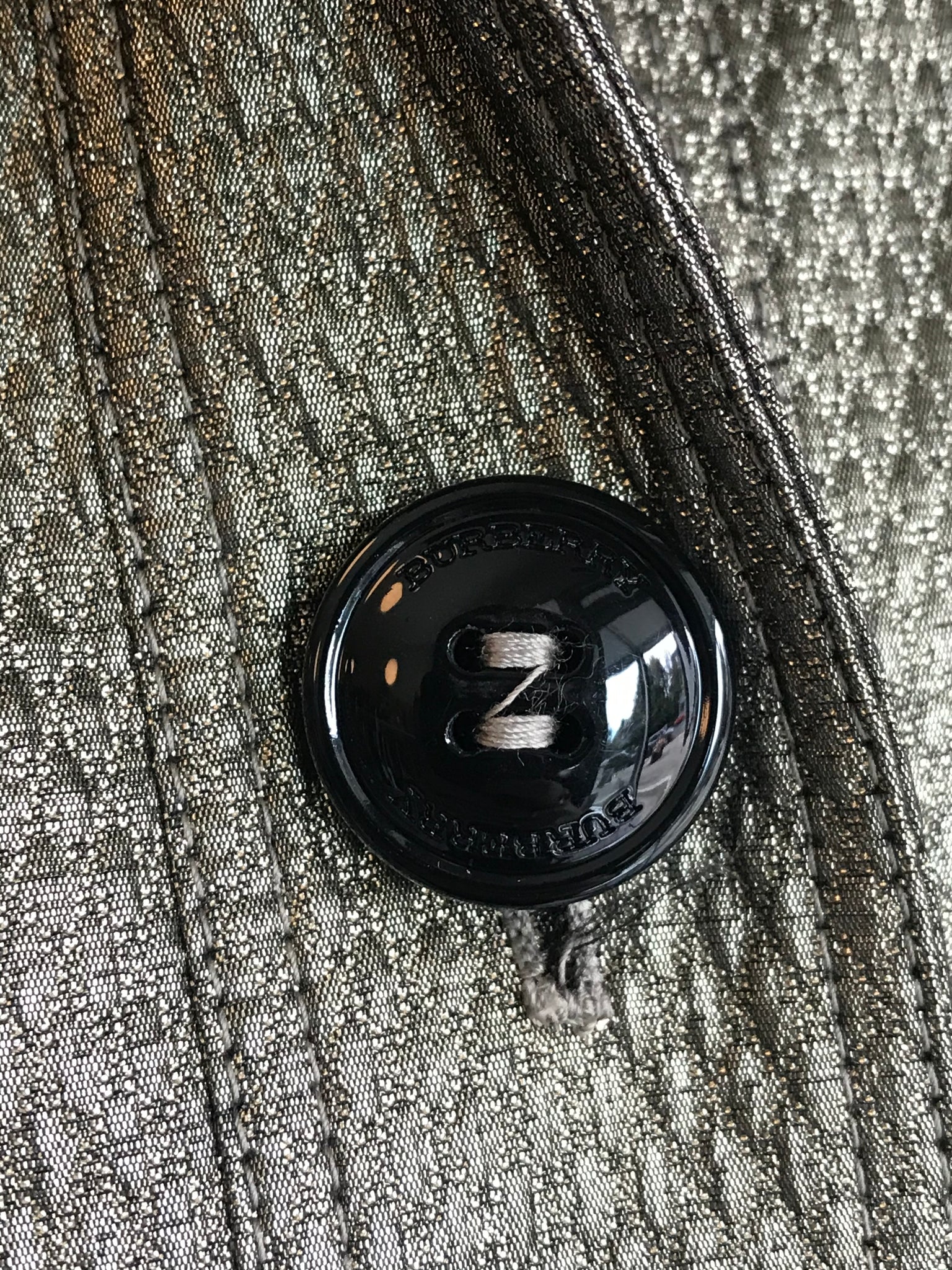 Isabella's Wardrobe Burberry Bronze Jacquard Coat.