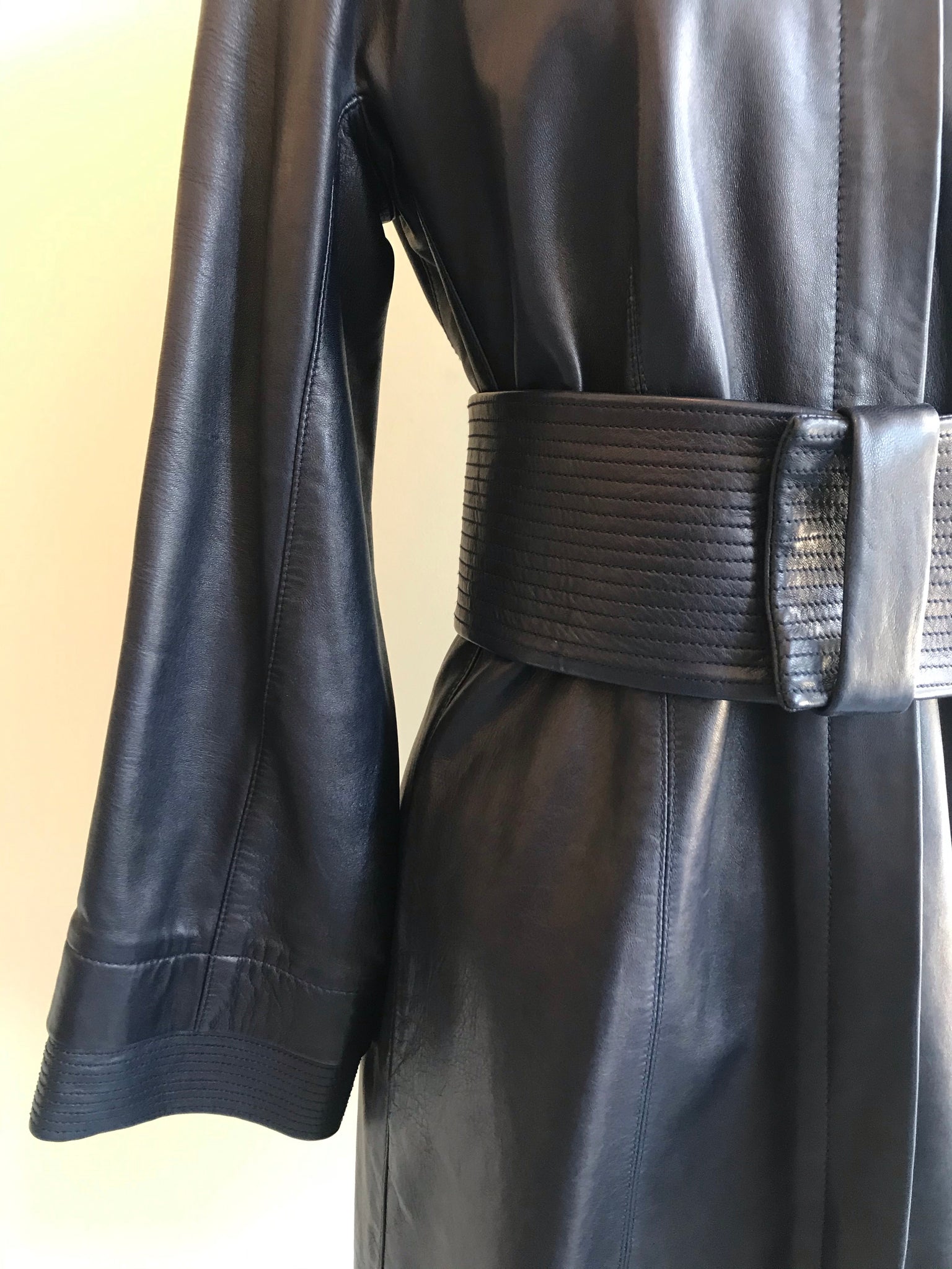 Isabella's Wardrobe Amanda Wakeley Leather Coat.