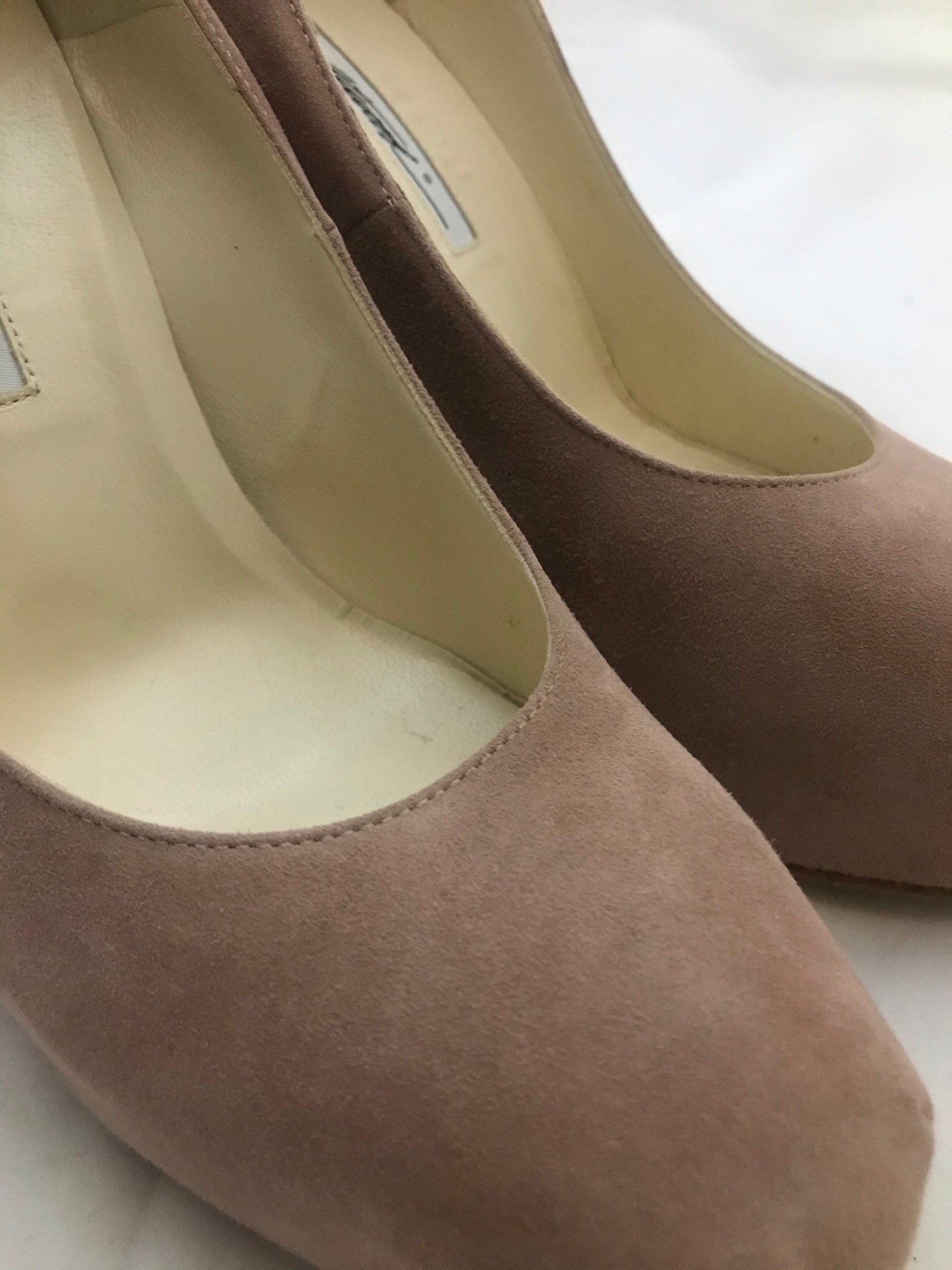 Isabella's Wardrobe Brian Atwood Cappuccino Platform Heels.