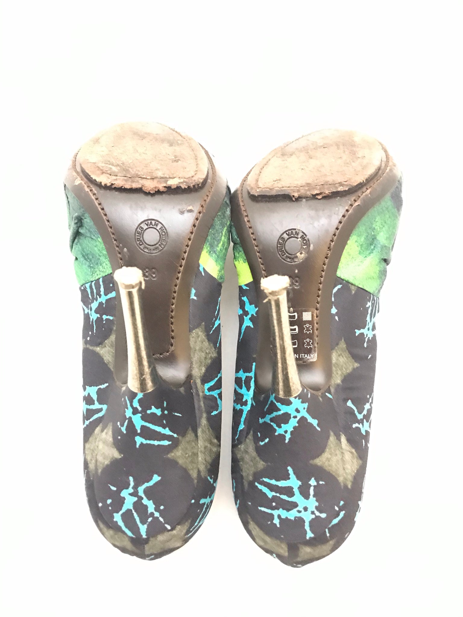 Isabella's Wardrobe Dries van Noten Fabric Heels.