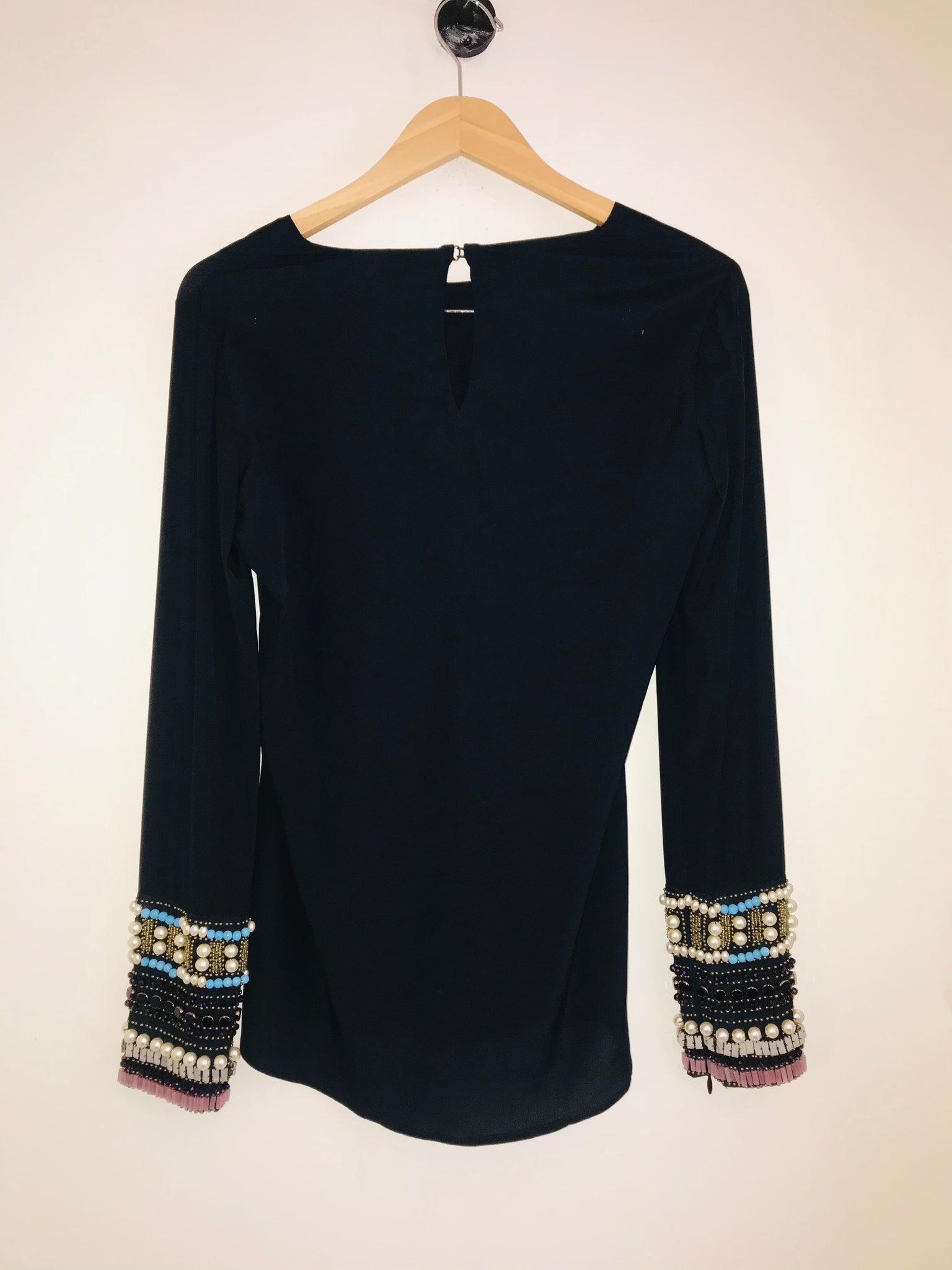 Isabella's Wardrobe Bastyan Beaded Silk Top.
