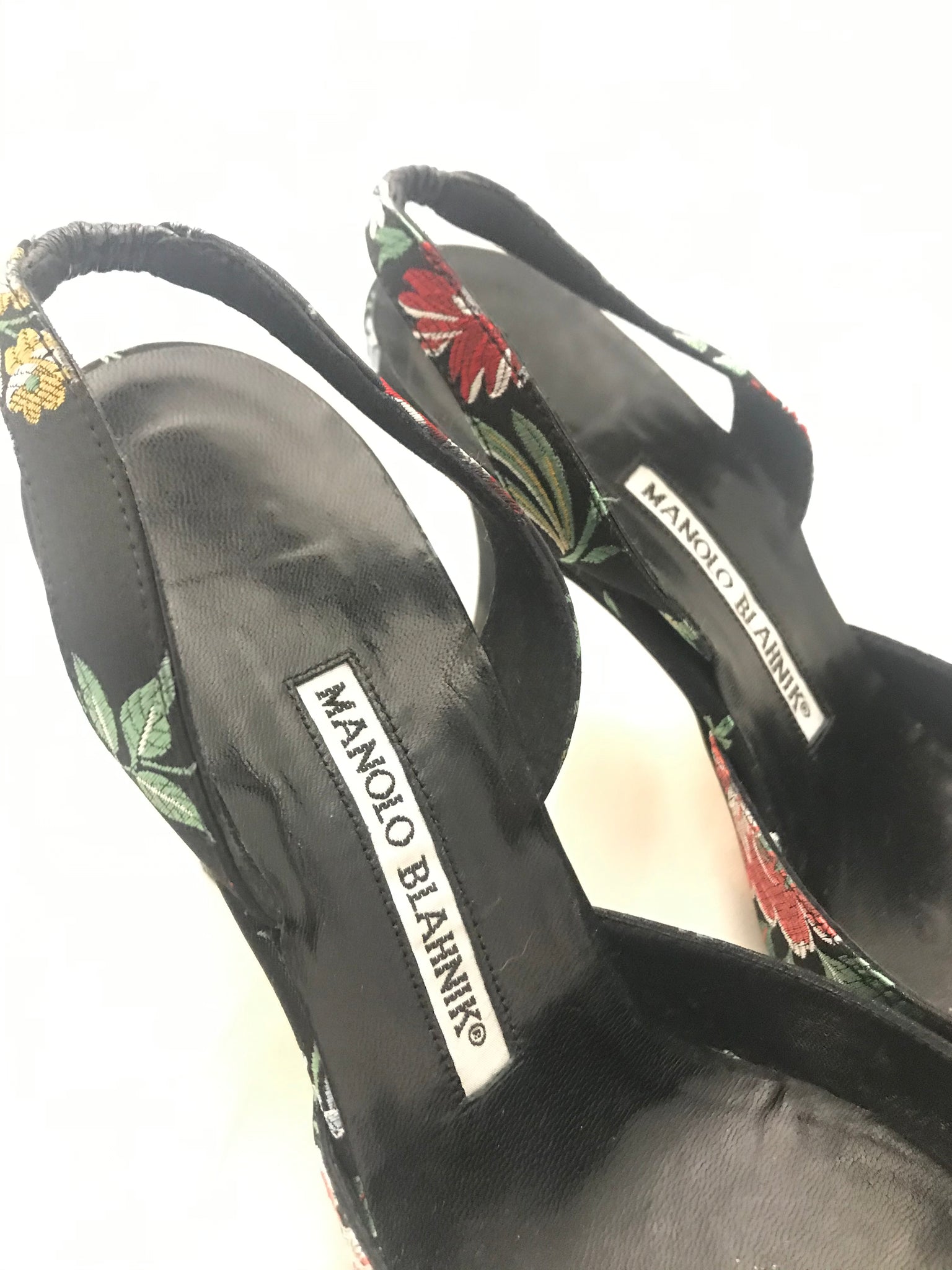 Satin Fab Flower Heels