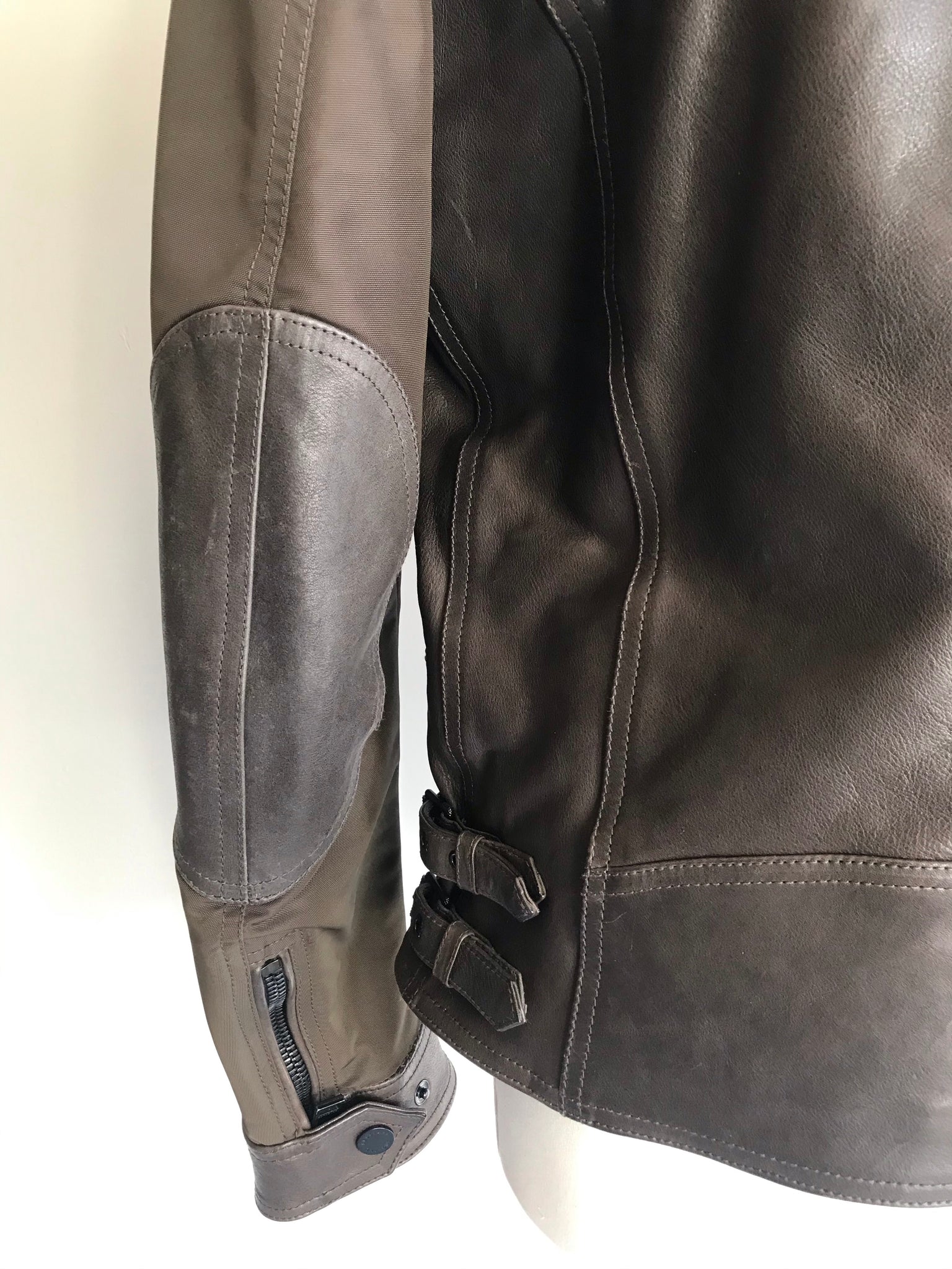 Isabella's Wardrobe Belstaff Gents Brown Leather and Canvas Jacket.