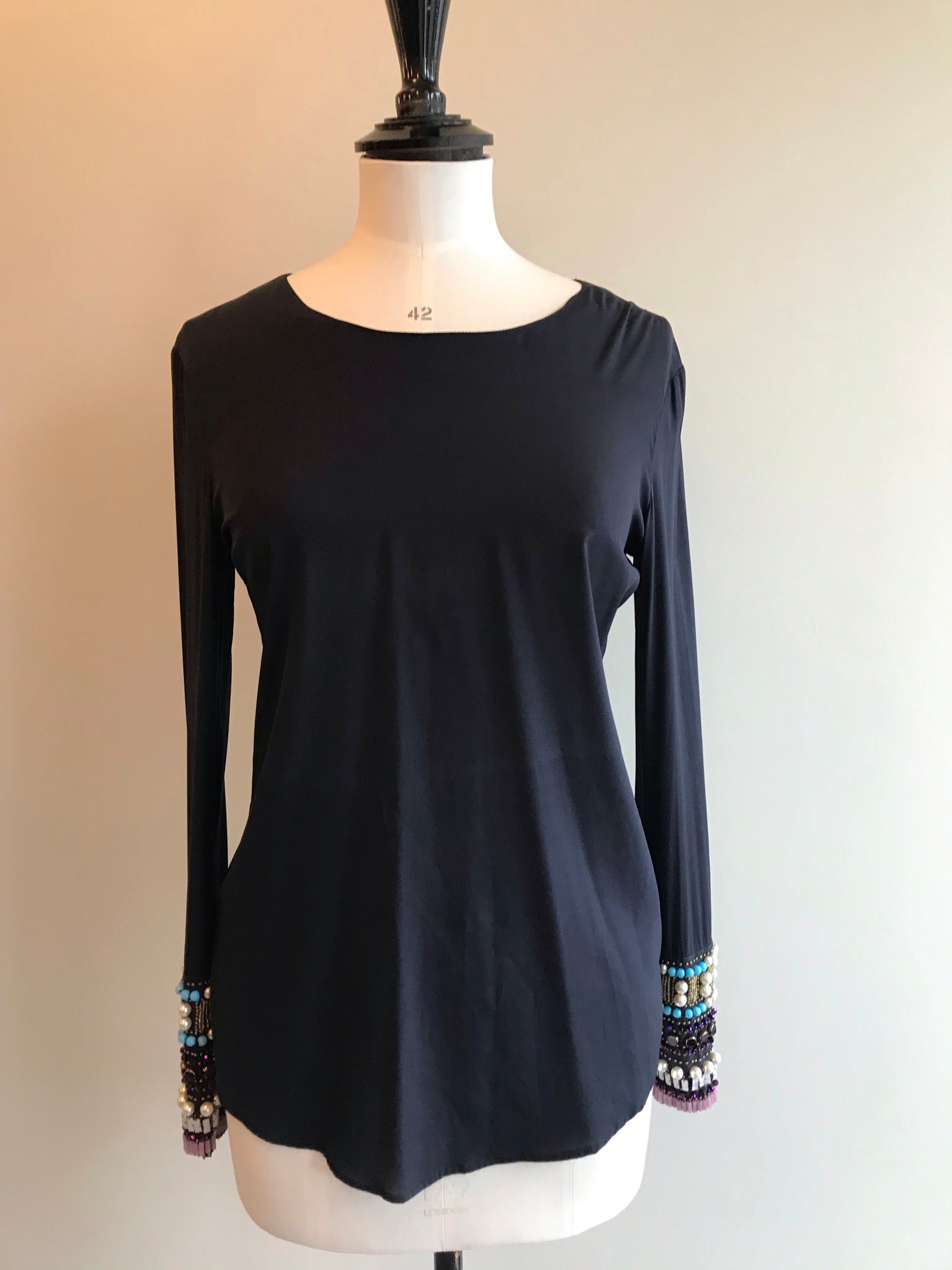 Isabella's Wardrobe Bastyan Beaded Silk Top.