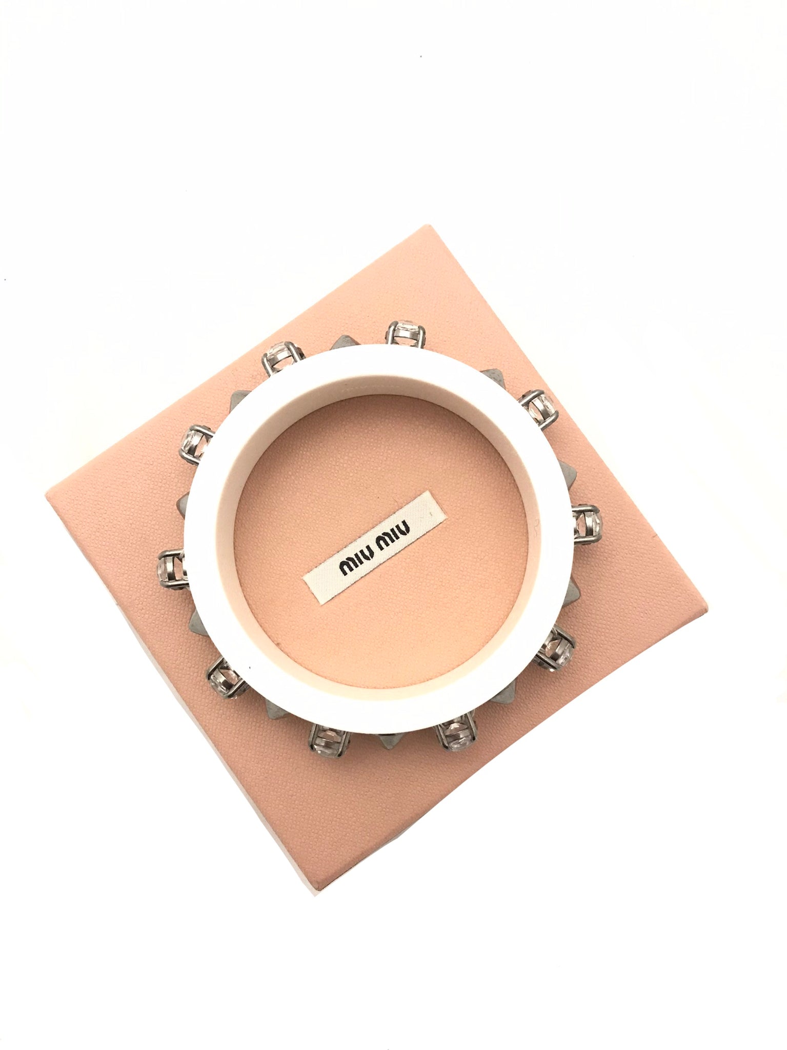 Isabella's Wardrobe Miu Miu Plastic Embellished Bangle.