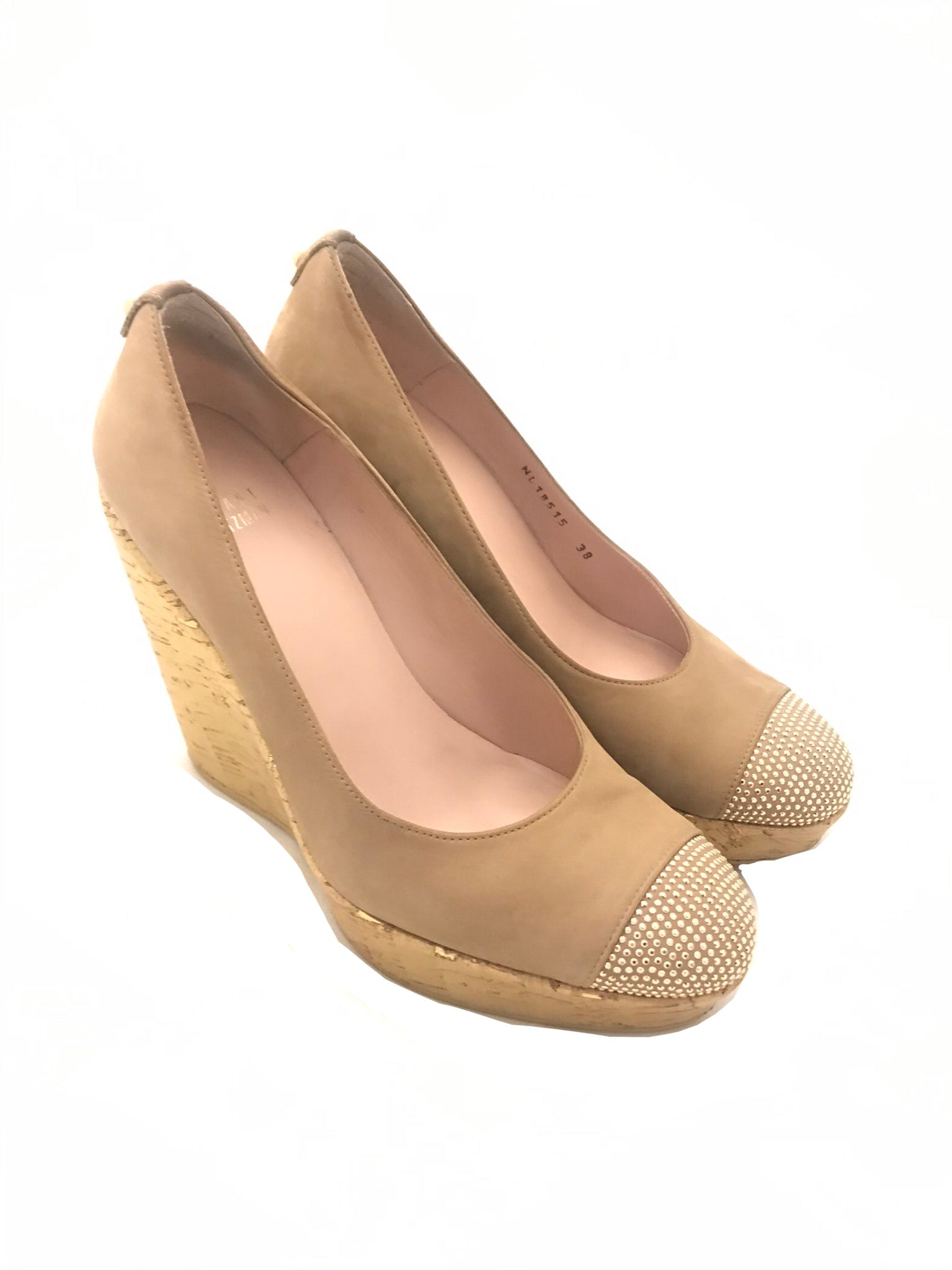 Isabella's Wardrobe Stuart Weitzman Metallic Suede Wedges.