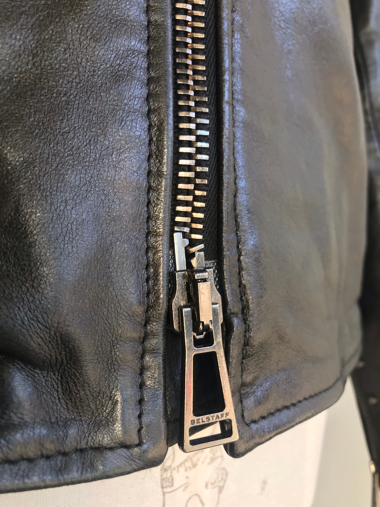 Isabella's Wardrobe Belstaff Gents Studded Leather Jacket.