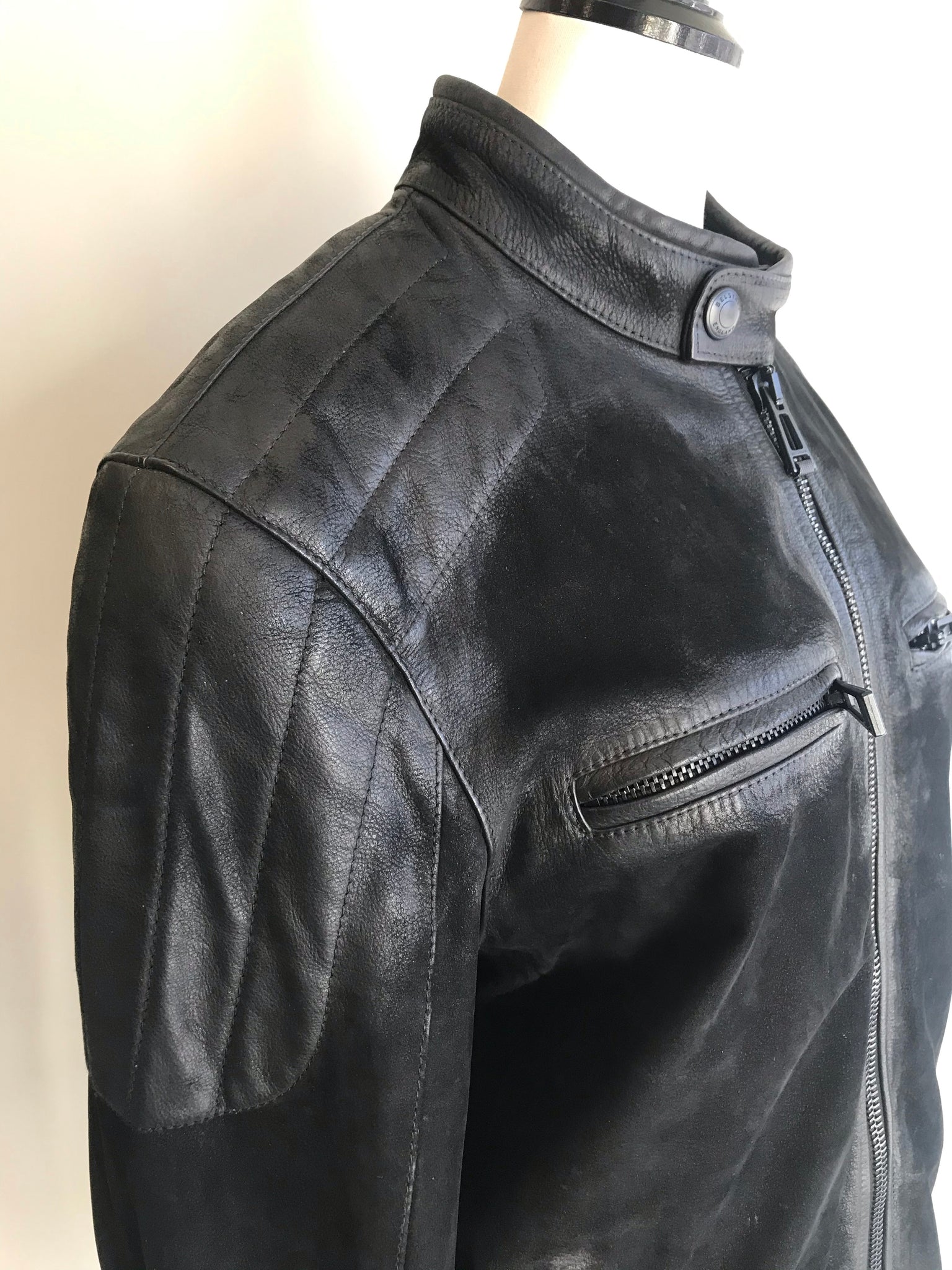 Isabella's Wardrobe Belstaff Gents Distressed Leather Jacket.