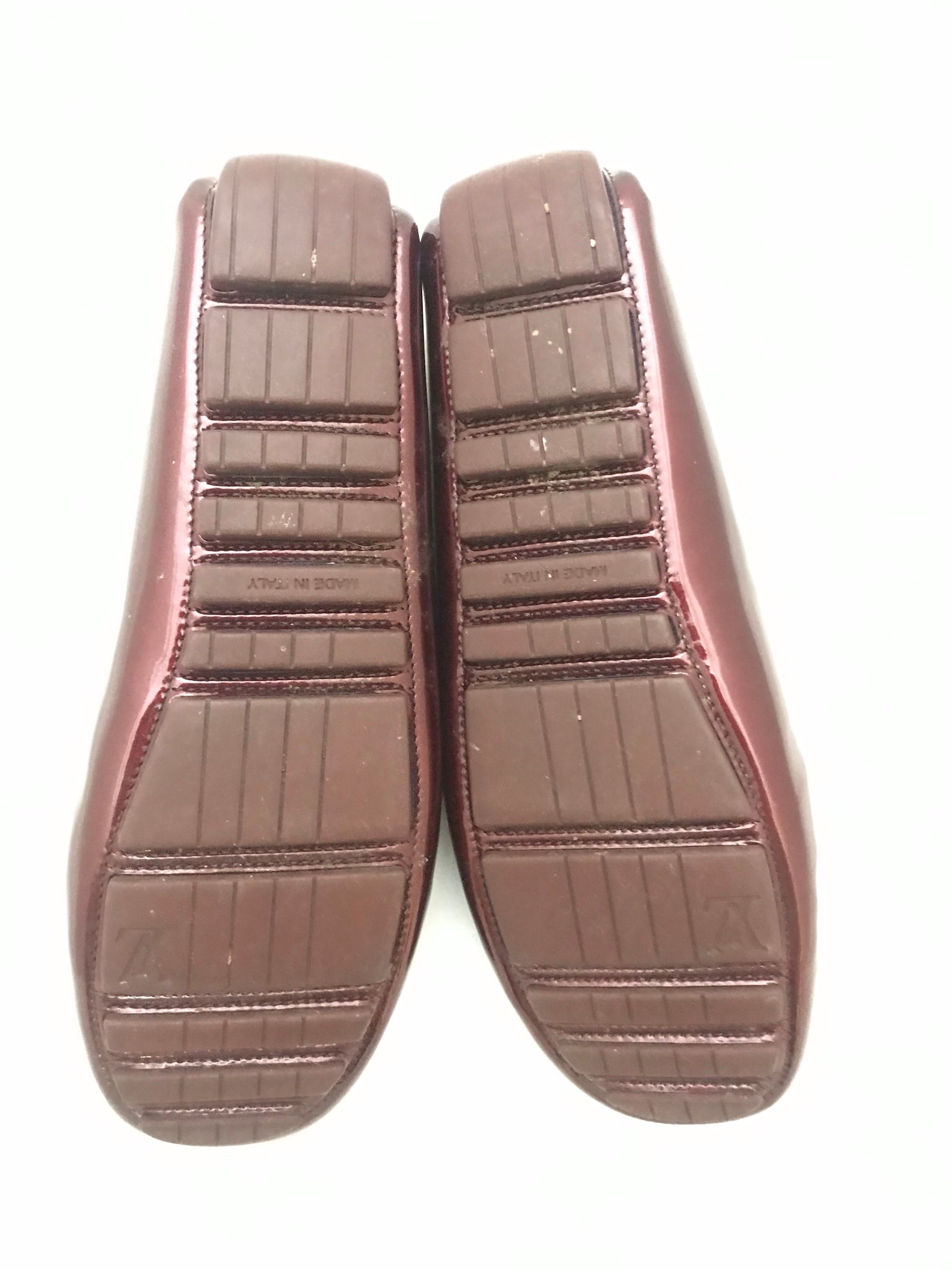 Isabella's Wardrobe Louis Vuitton Patent Leather Lombok Loafers.