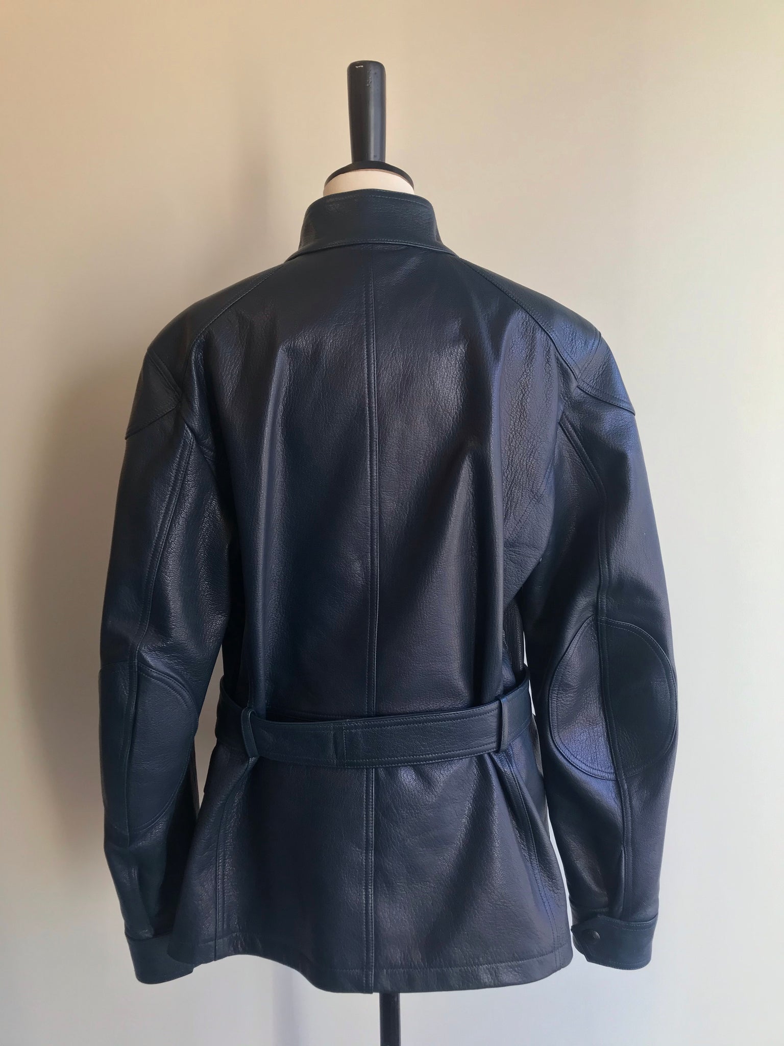 Isabella's Wardrobe Belstaff Gents Navy Leather Jacket.