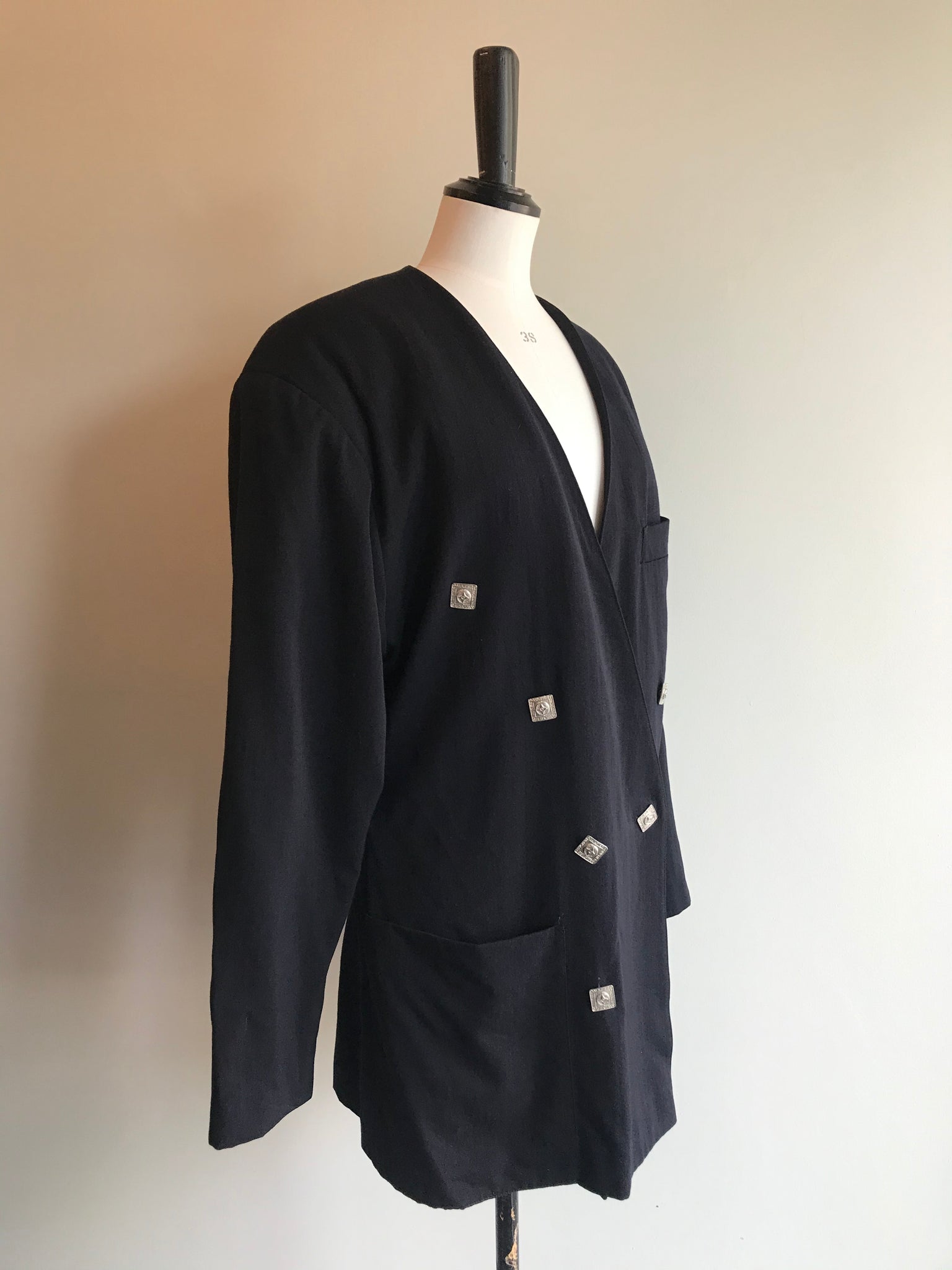 Isabella's Wardrobe Jean Paul Gaultier Vintage 1980's Wool Jacket.